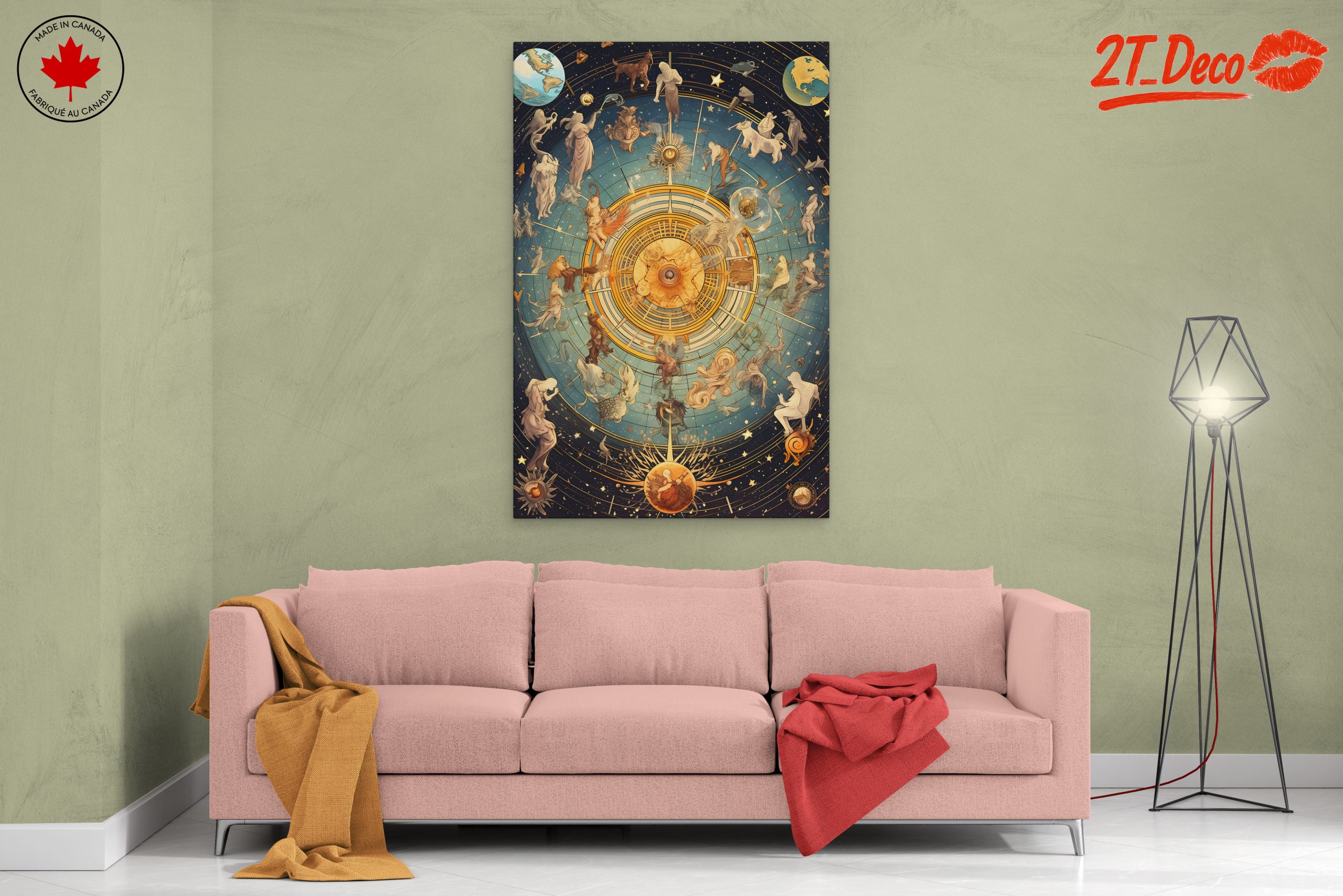 Celestial Zodiac Art Featuring Astrological Signs - Image 2