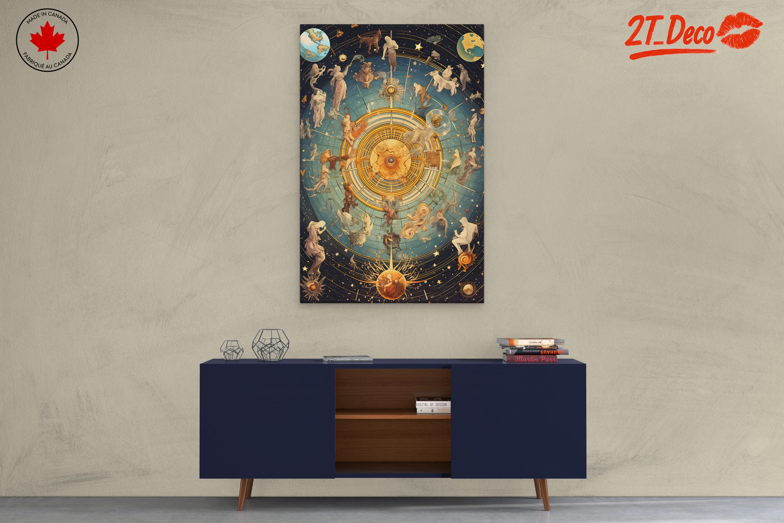 Celestial Zodiac Art Featuring Astrological Signs - Image 3