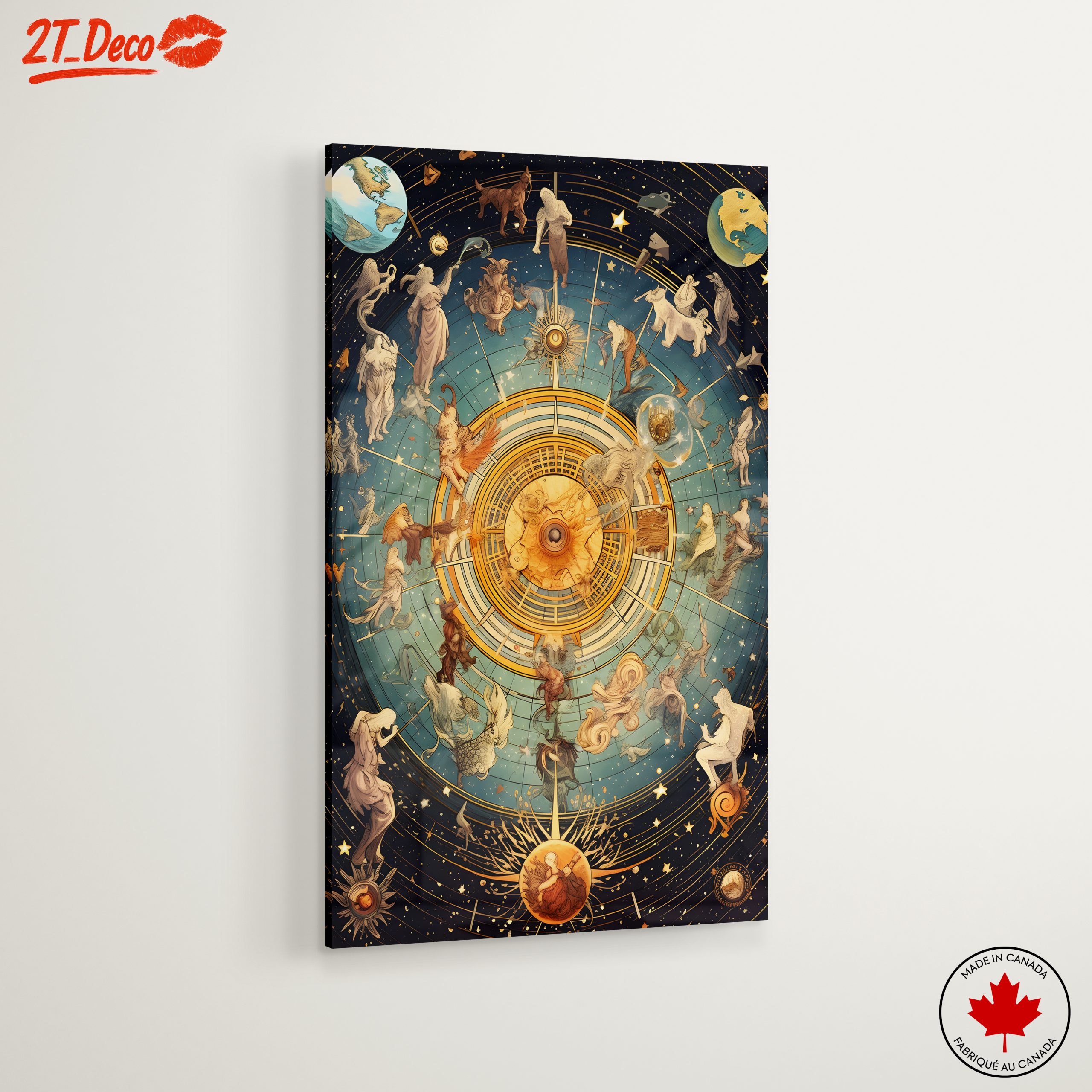 Celestial Zodiac Art Featuring Astrological Signs - Image 6
