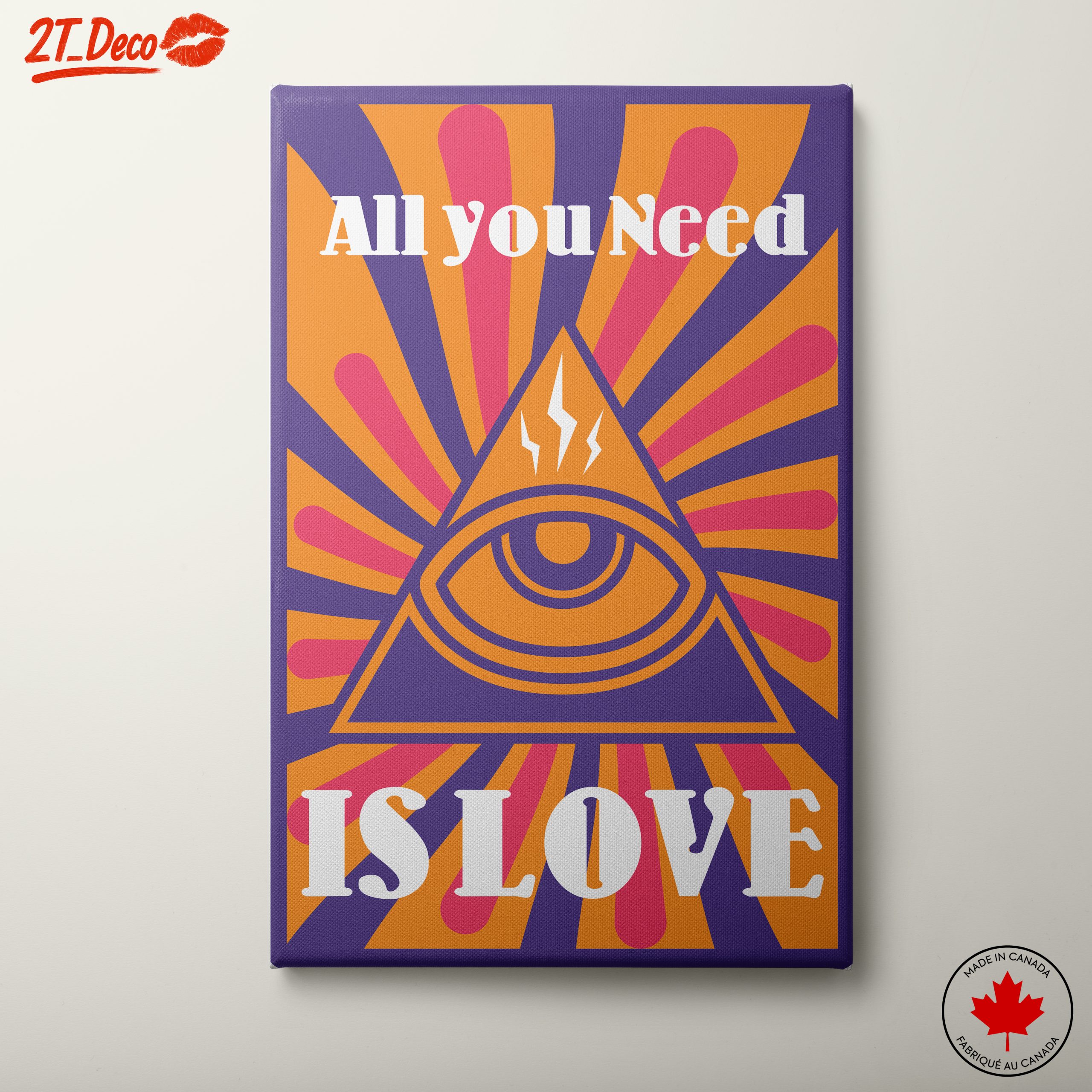 All You Need Is Love Typography Art