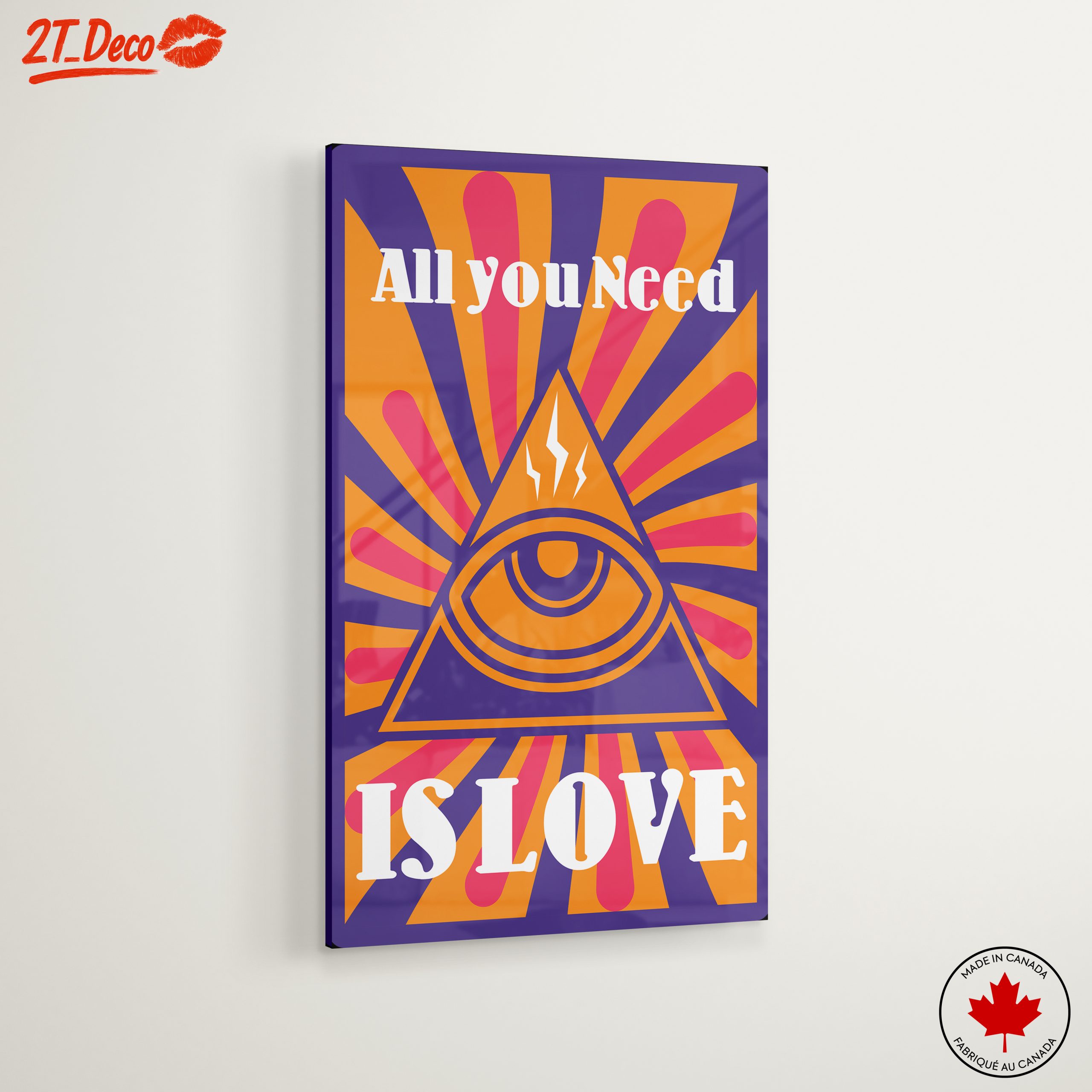 All You Need Is Love Typography Art - Image 6