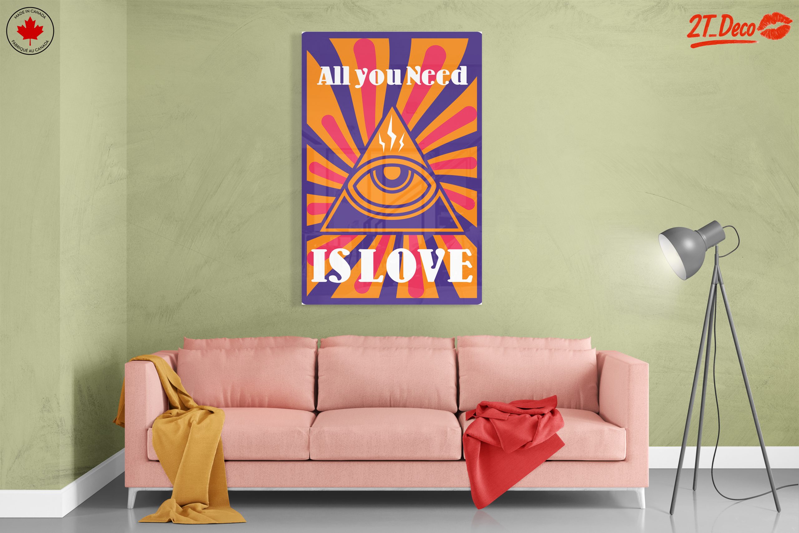 All You Need Is Love Typography Art - Image 7