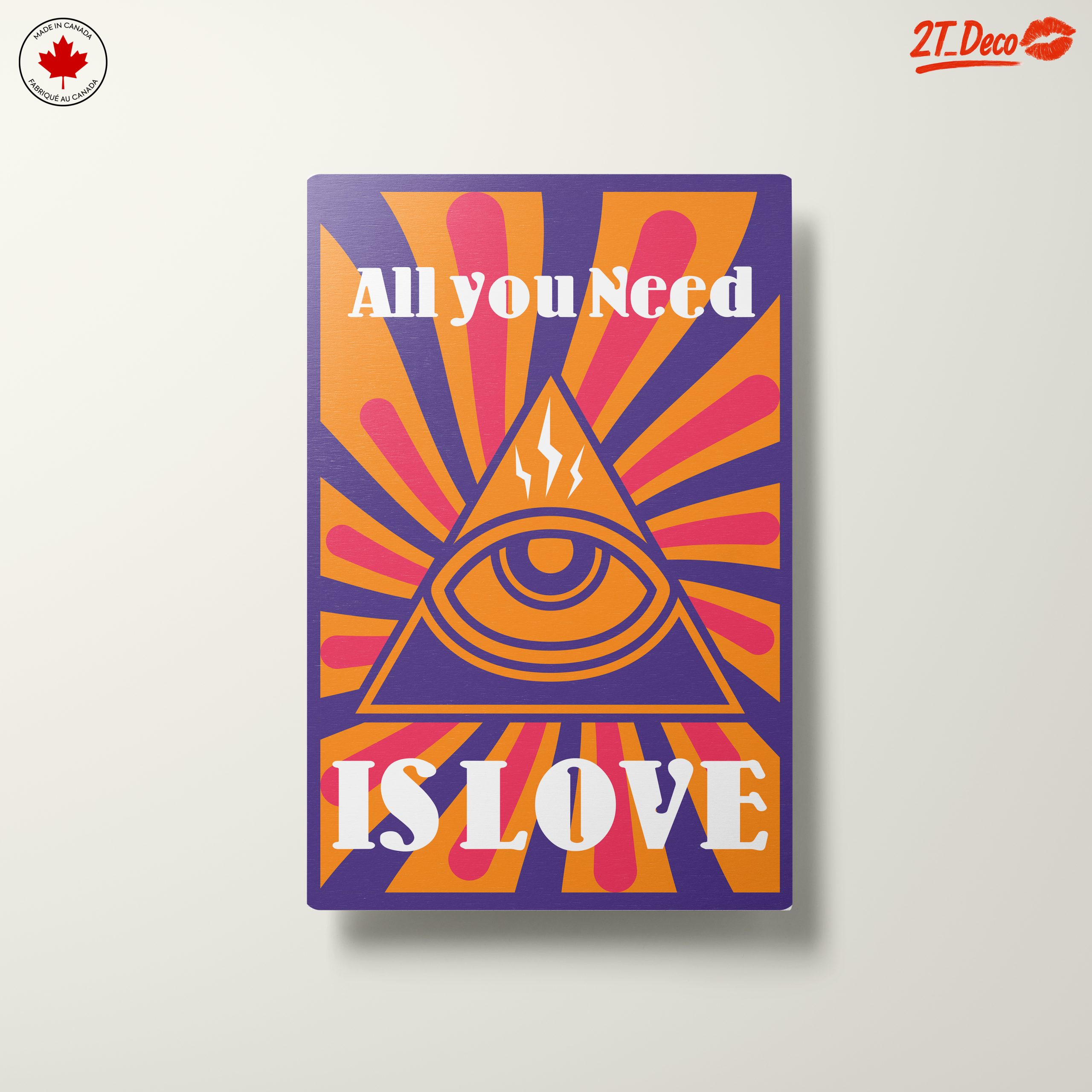All You Need Is Love Typography Art - Image 10
