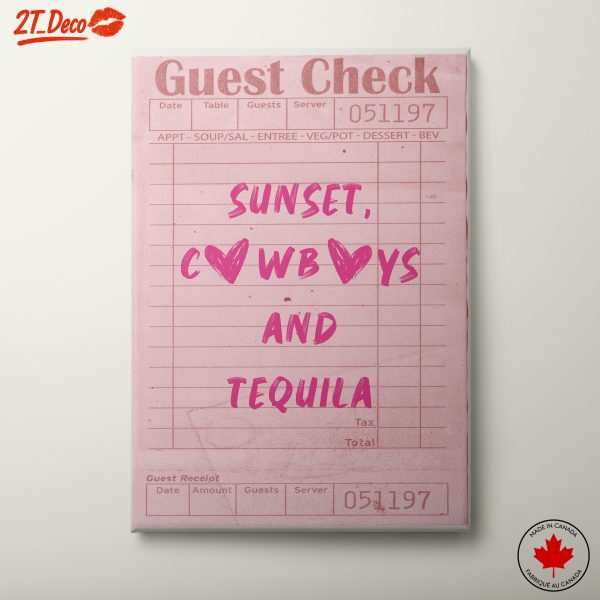 Sunset Cowboys and Tequila Wall Art