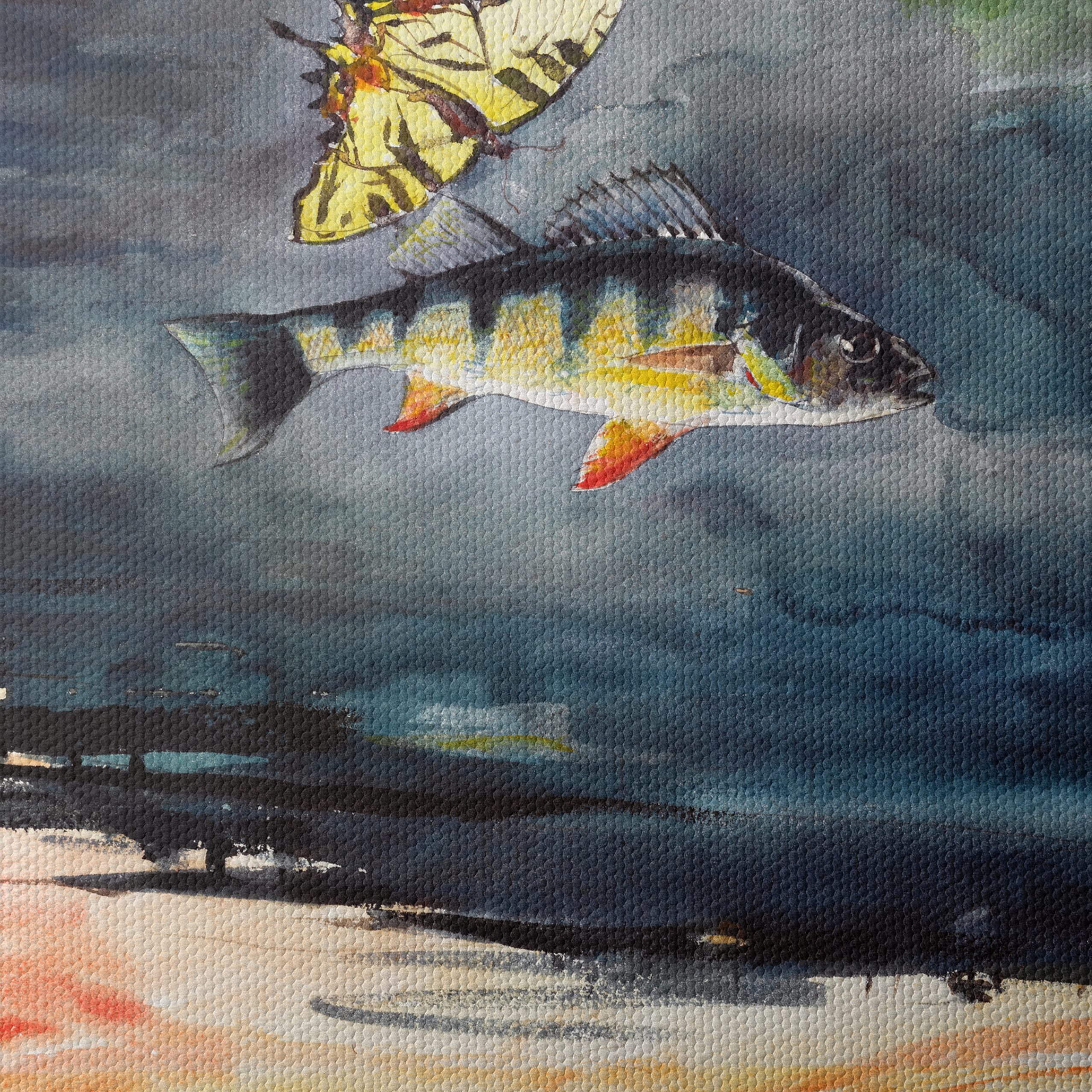 Colorful Aquatic Scene with Fish and Butterflies - Image 4