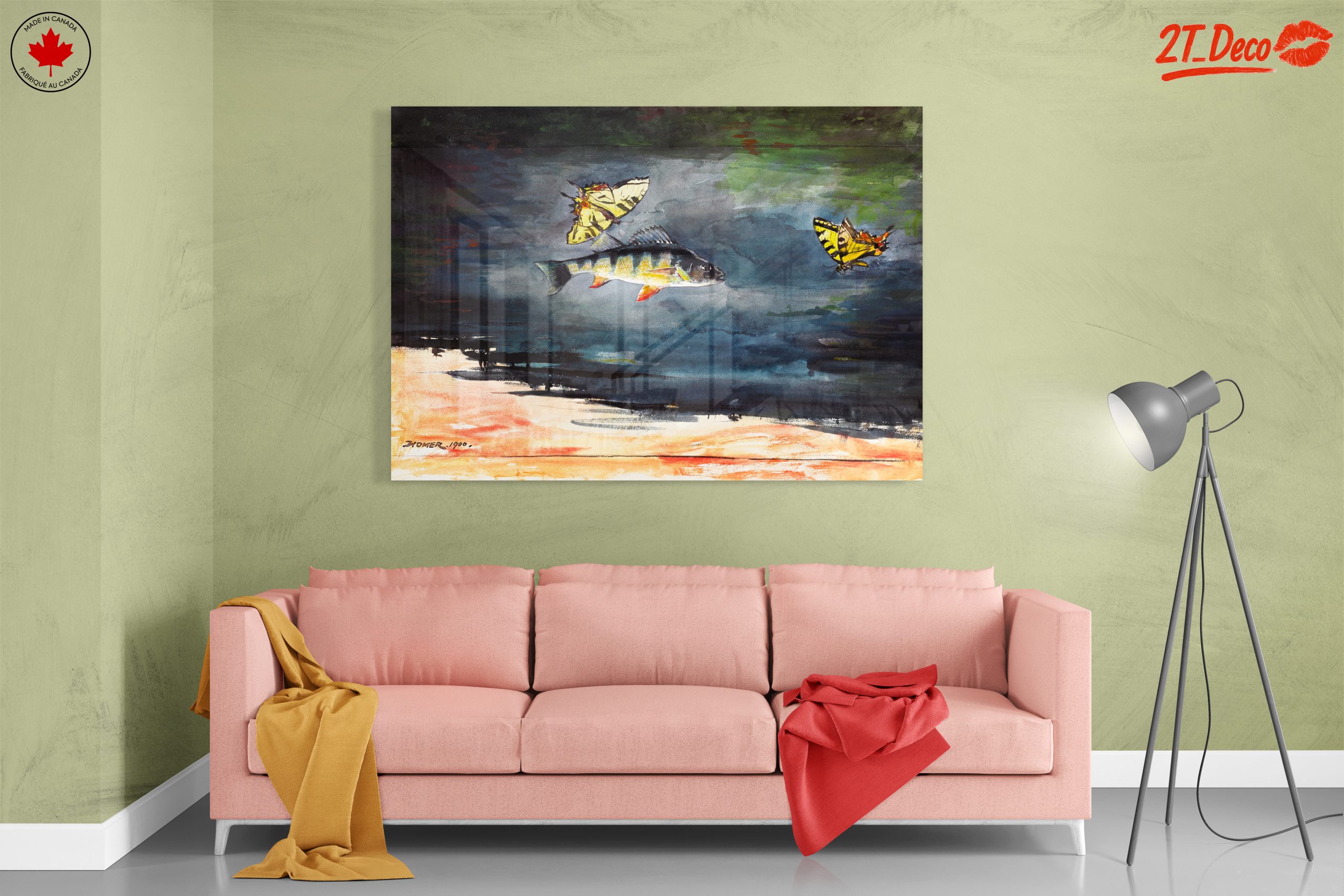 Colorful Aquatic Scene with Fish and Butterflies - Image 7