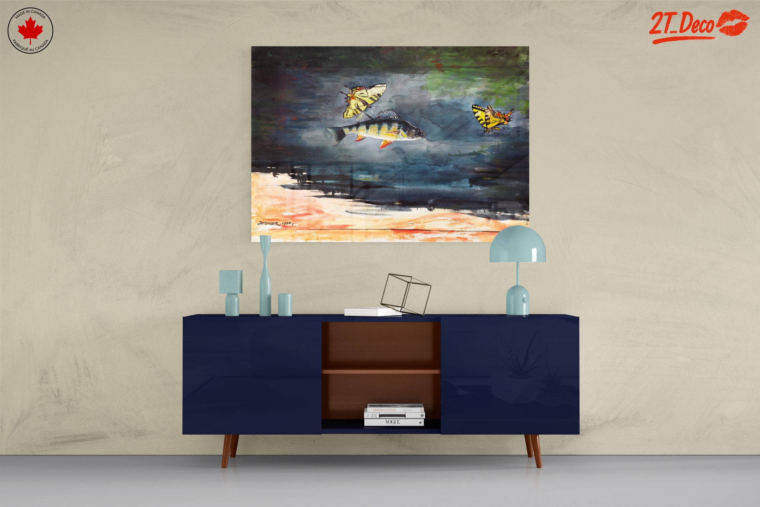 Colorful Aquatic Scene with Fish and Butterflies - Image 8