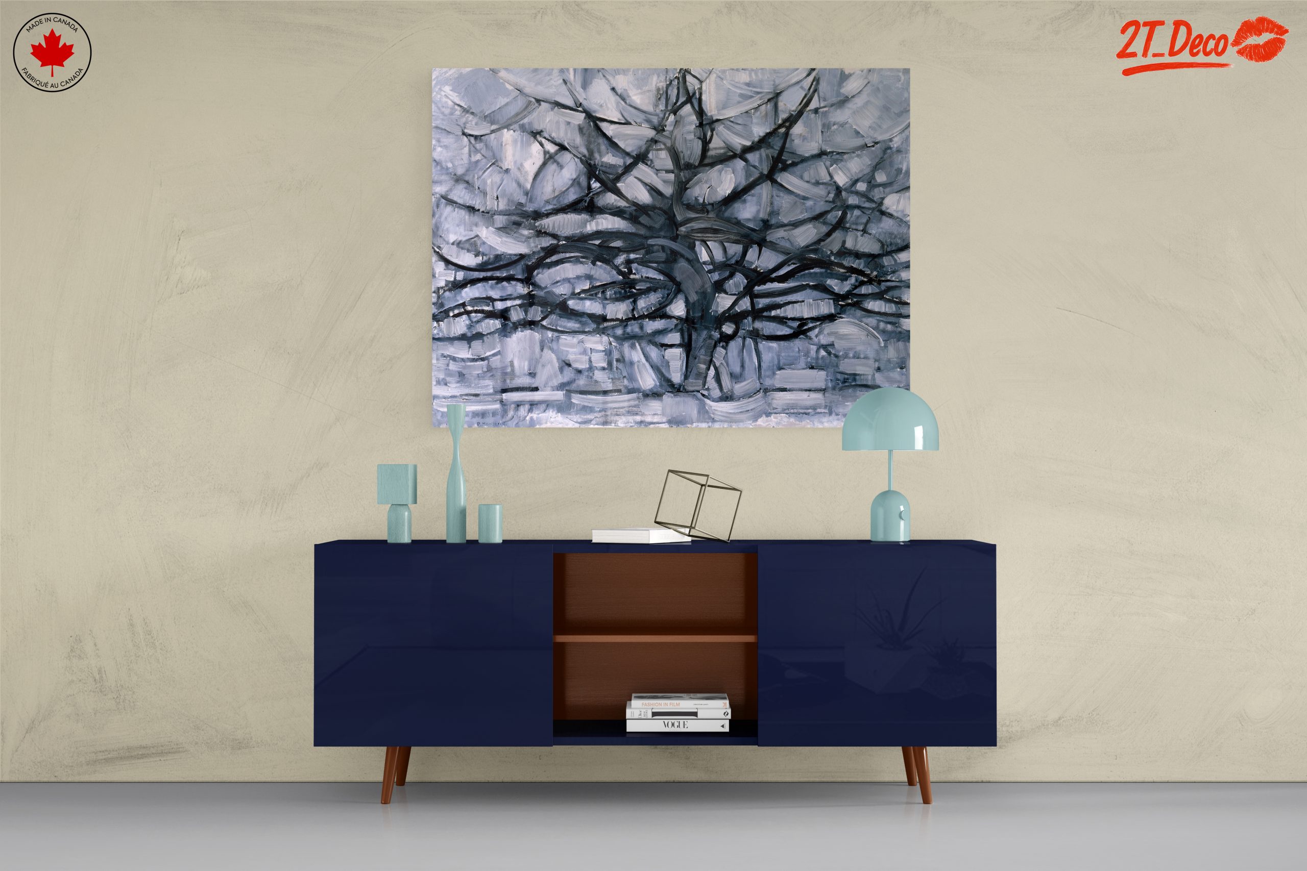 Monochromatic Abstract Tree Art - Image 8