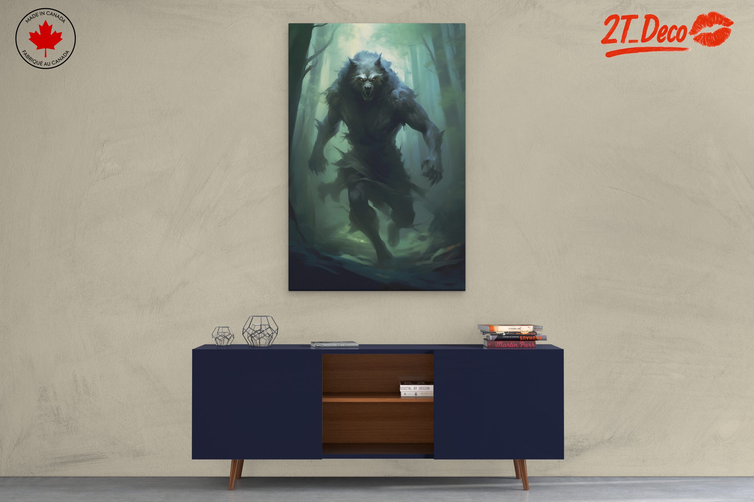 Majestic Fantasy Creature in Dark Forest - Image 3