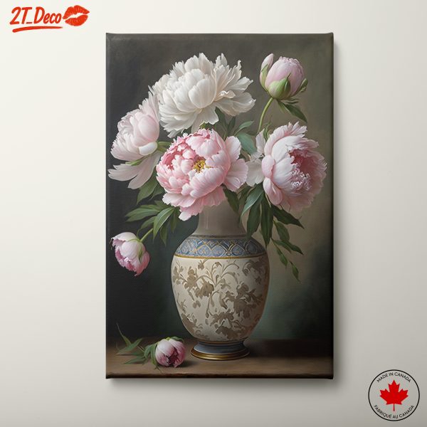 Beautiful Floral Arrangement of Peonies in a Vase