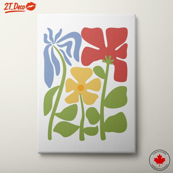 Stylized Floral Arrangement with Vibrant Colors
