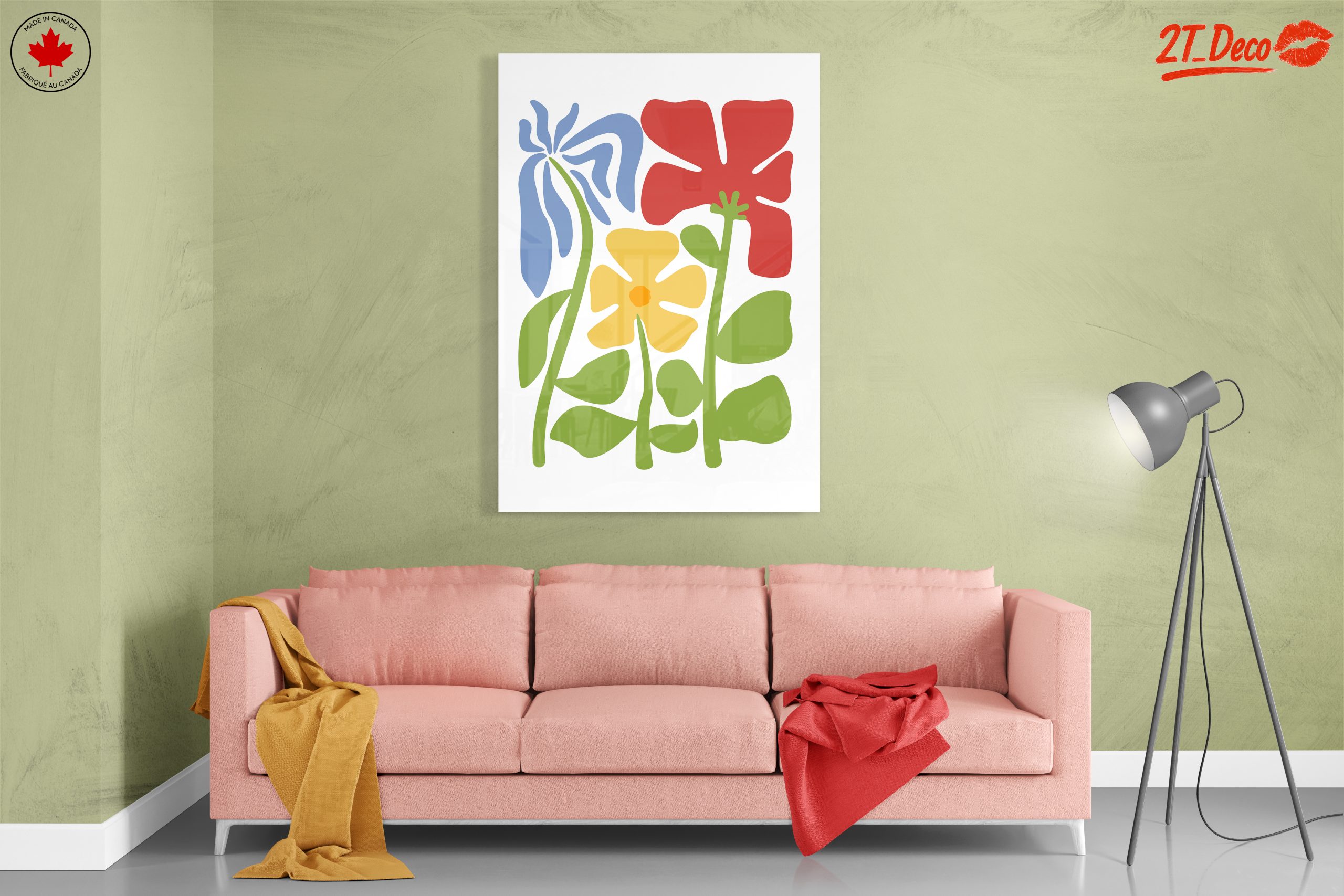 Stylized Floral Arrangement with Vibrant Colors - Image 7