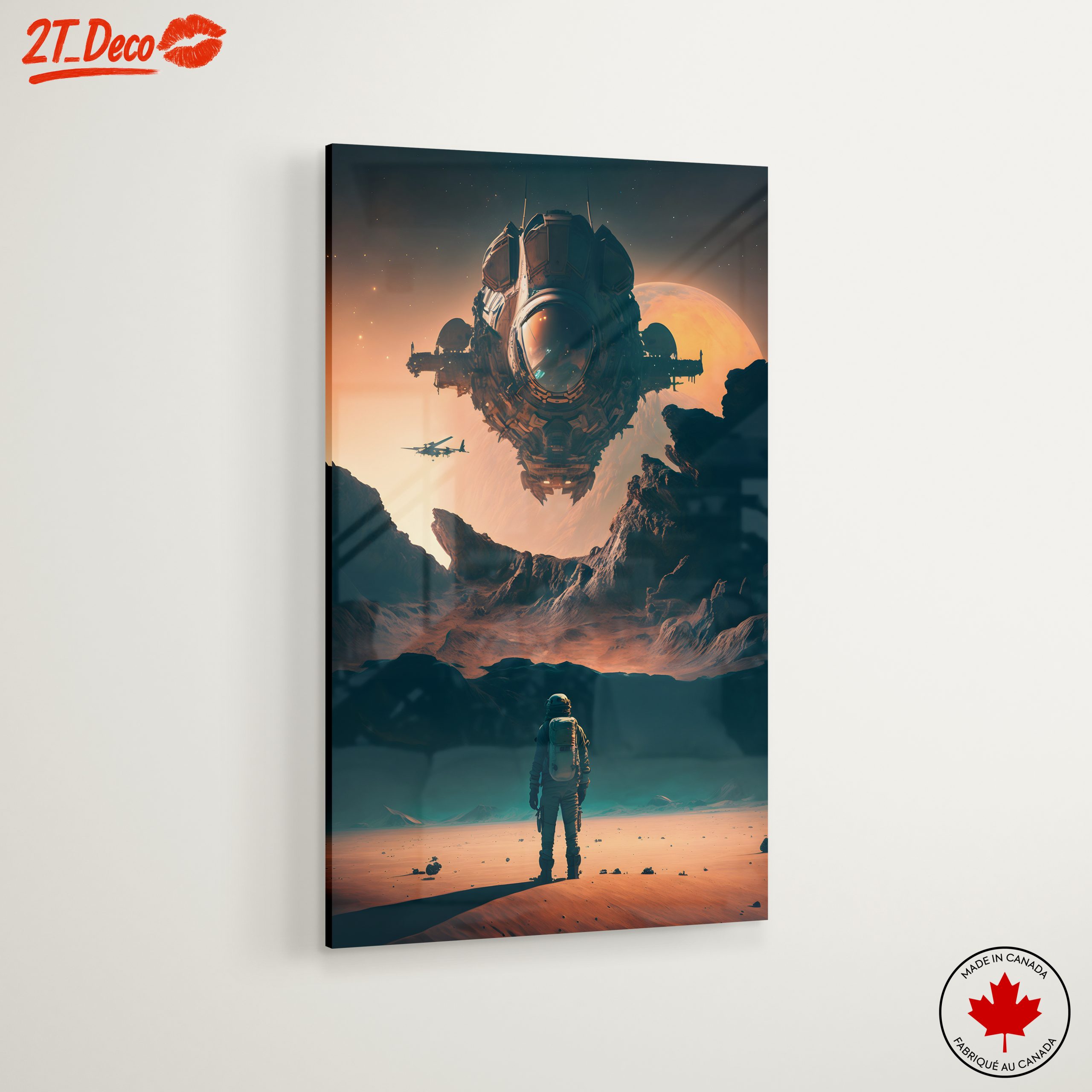 Dynamic Space Adventure Artwork Featuring Astronaut - Image 6