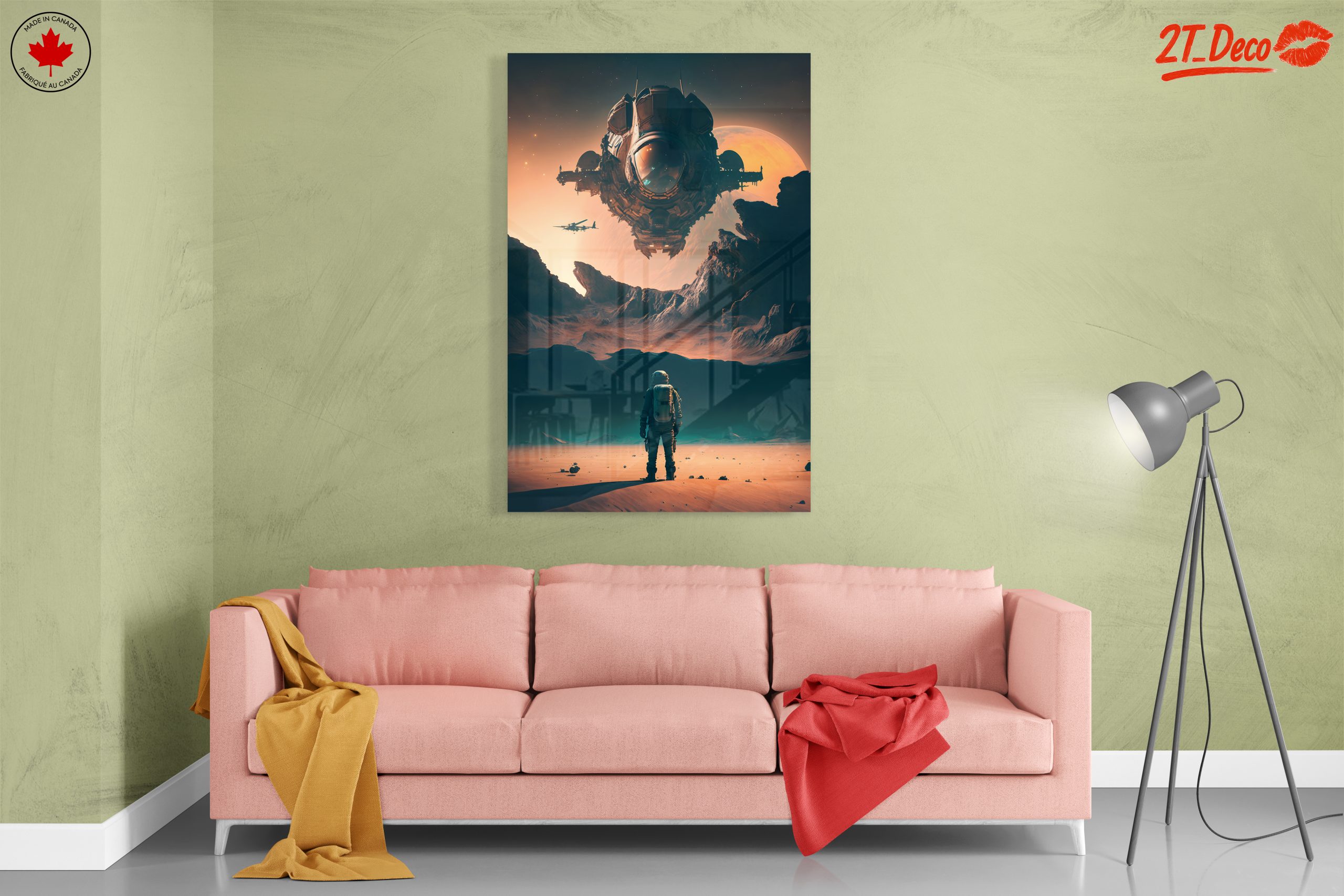 Dynamic Space Adventure Artwork Featuring Astronaut - Image 7