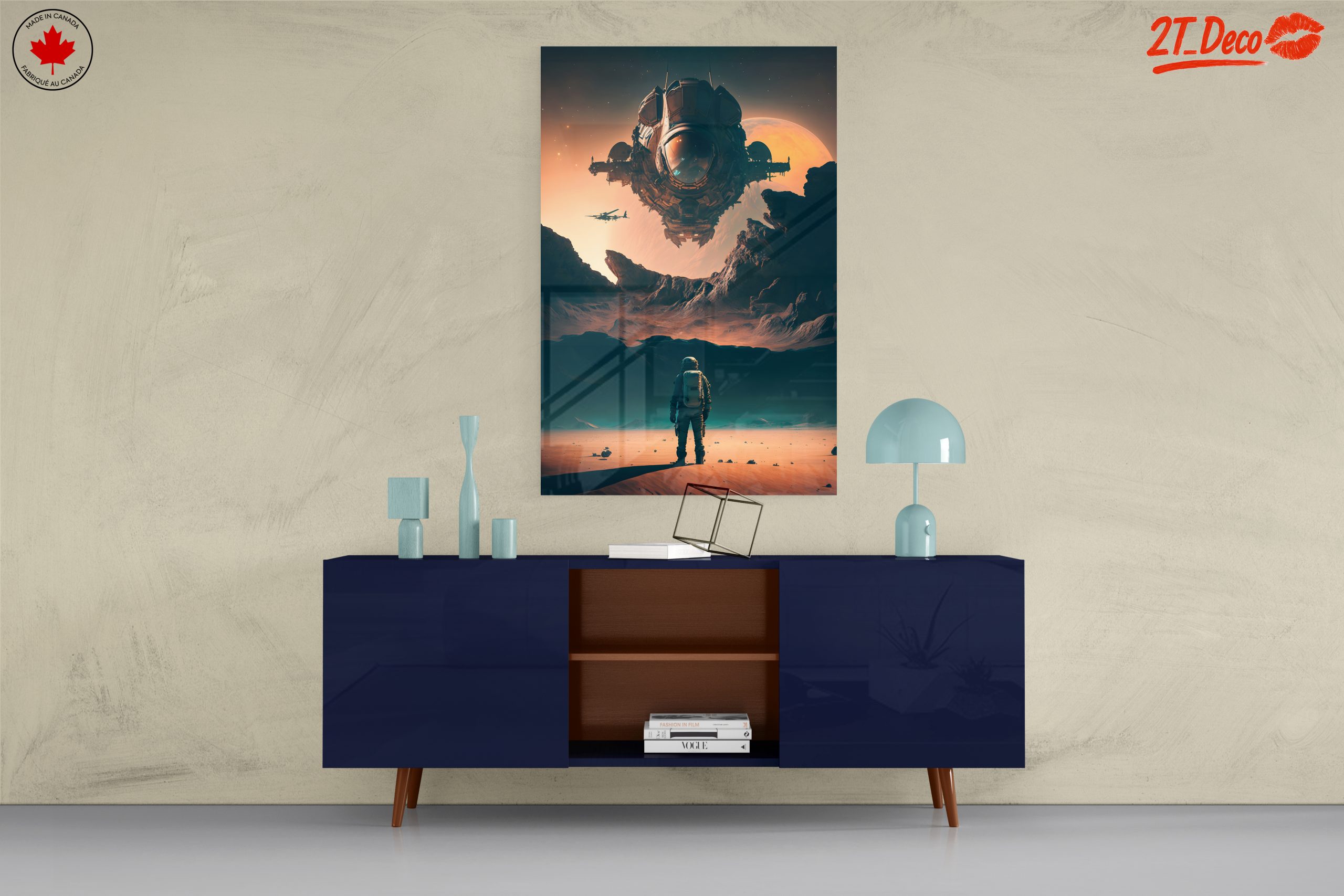 Dynamic Space Adventure Artwork Featuring Astronaut - Image 8