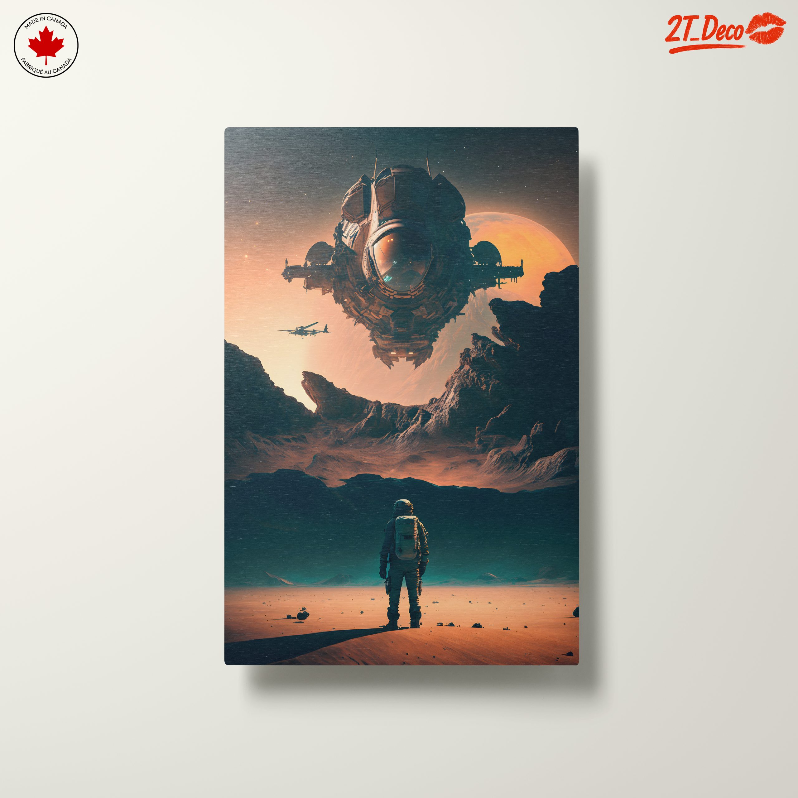 Dynamic Space Adventure Artwork Featuring Astronaut - Image 10
