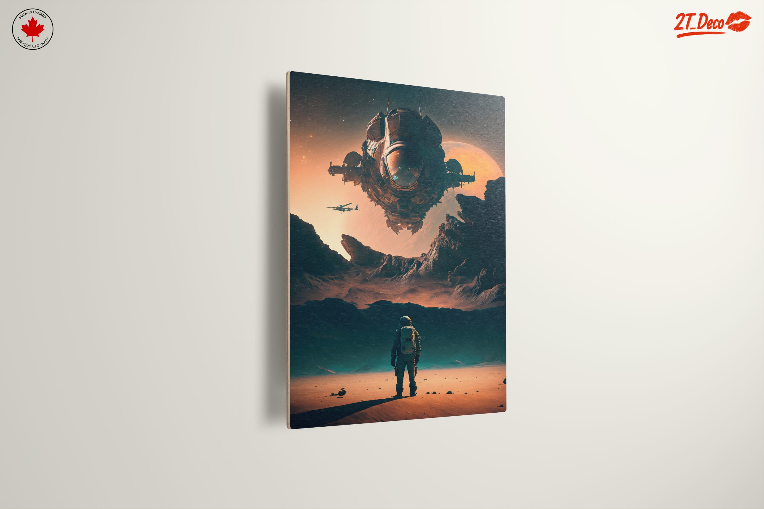 Dynamic Space Adventure Artwork Featuring Astronaut - Image 13