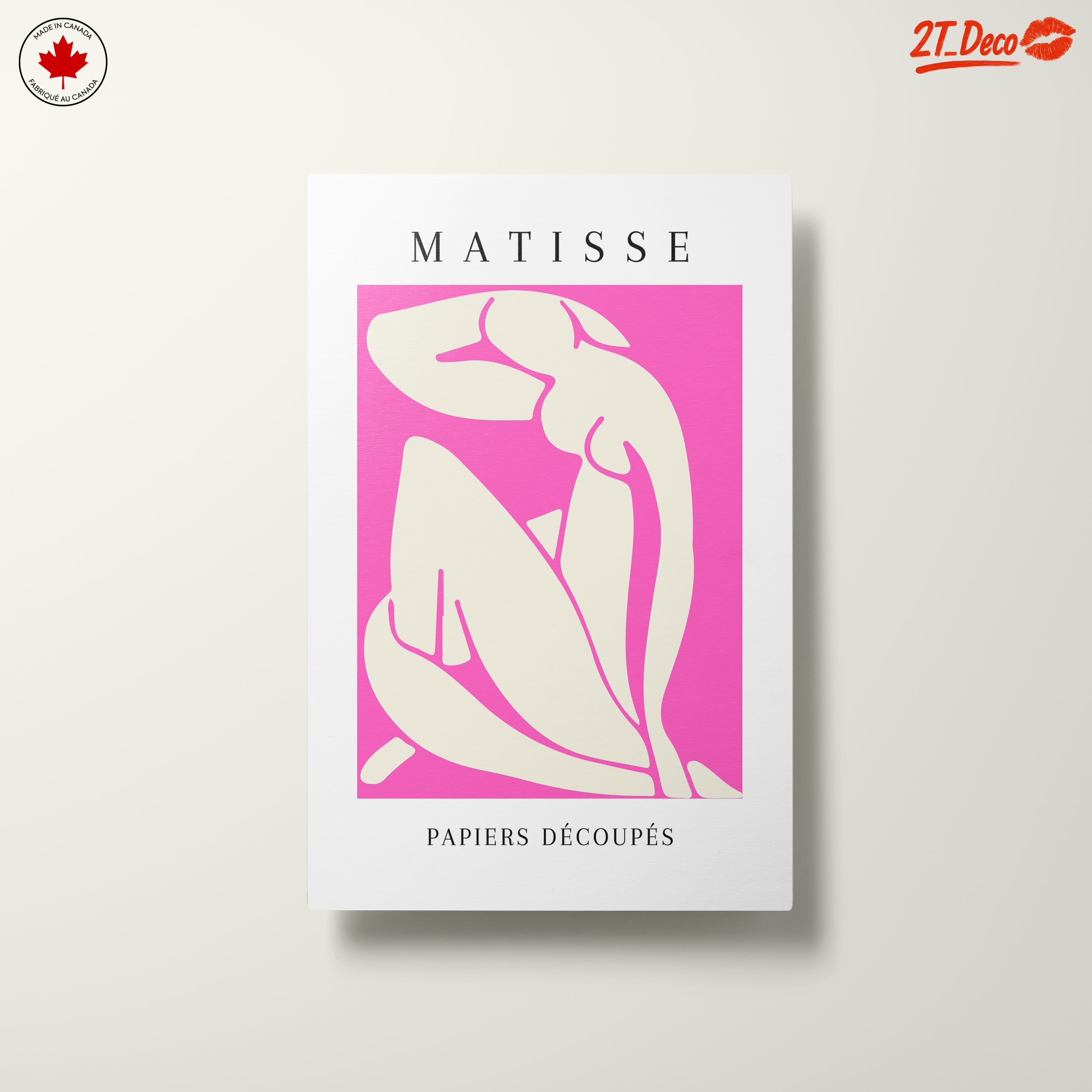 Matisse Inspired Abstract Art on Pink Background - Image 10
