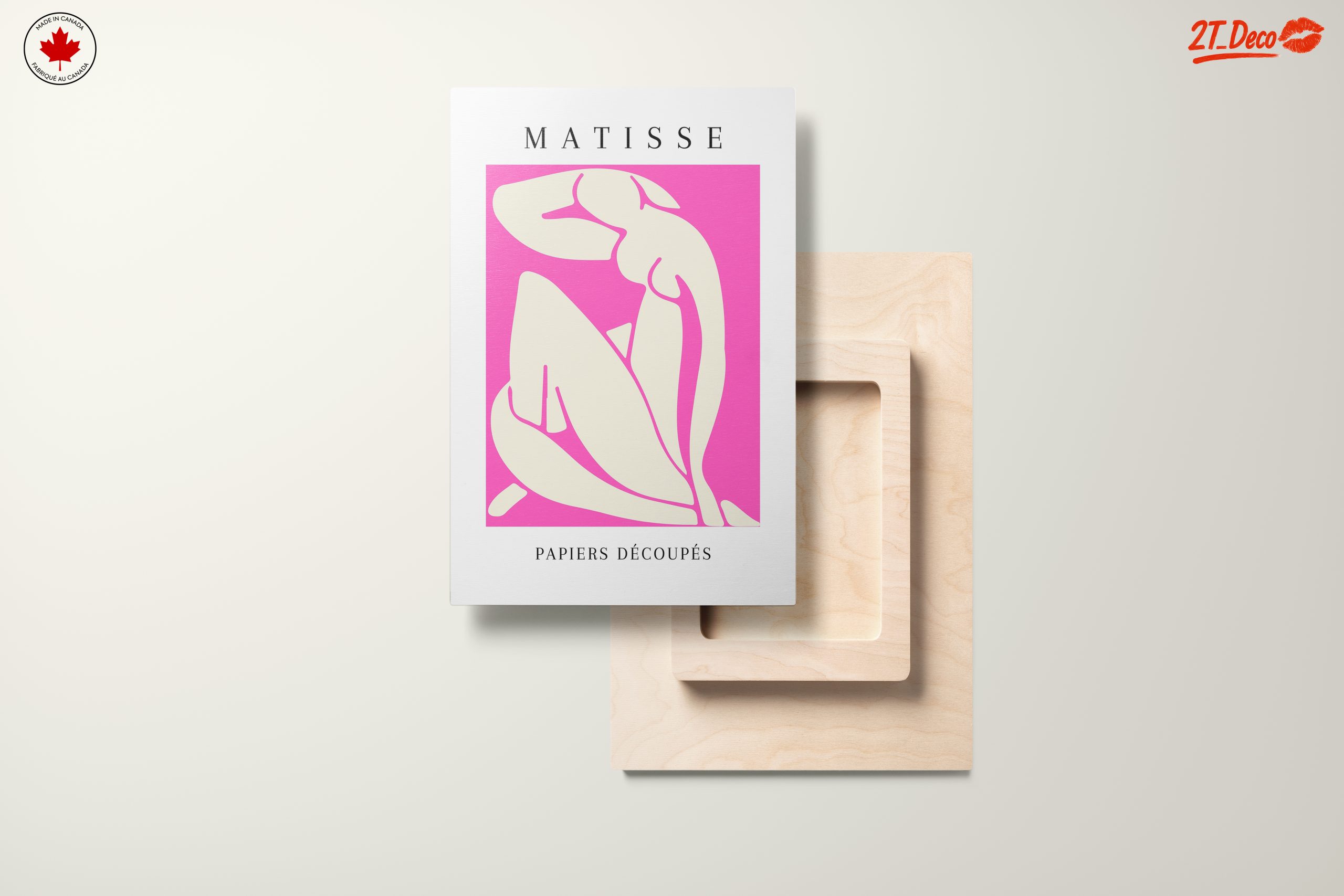 Matisse Inspired Abstract Art on Pink Background - Image 11