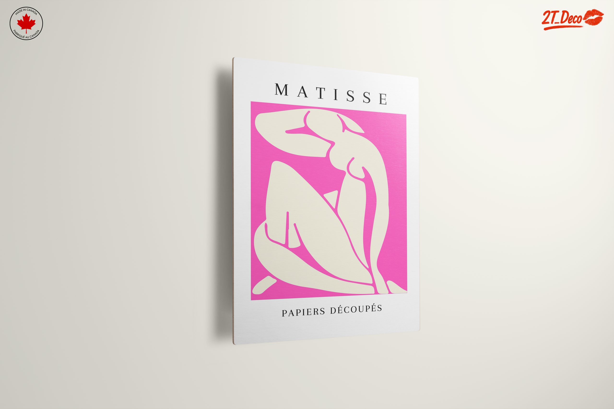 Matisse Inspired Abstract Art on Pink Background - Image 13