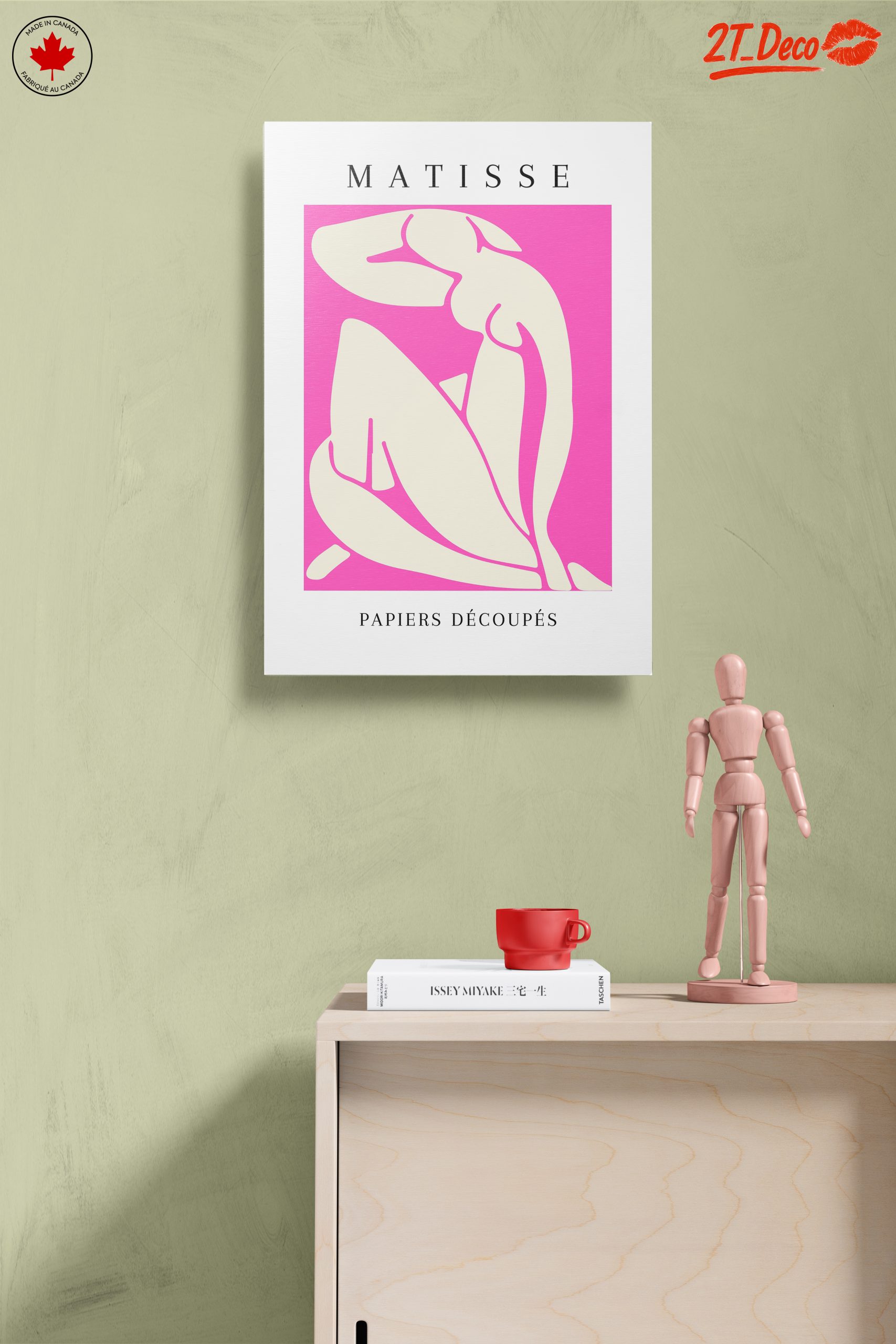 Matisse Inspired Abstract Art on Pink Background - Image 14