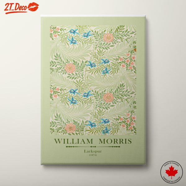 William Morris Larkspur Botanical Art