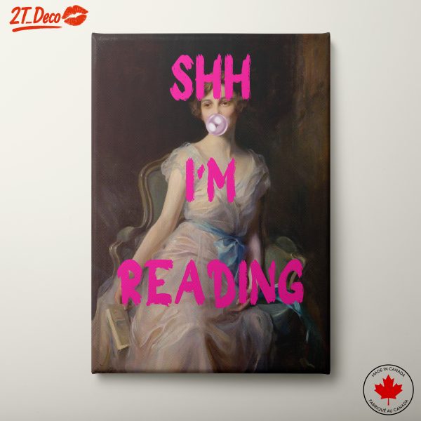 Shhh I'm Reading Statement Wall Art