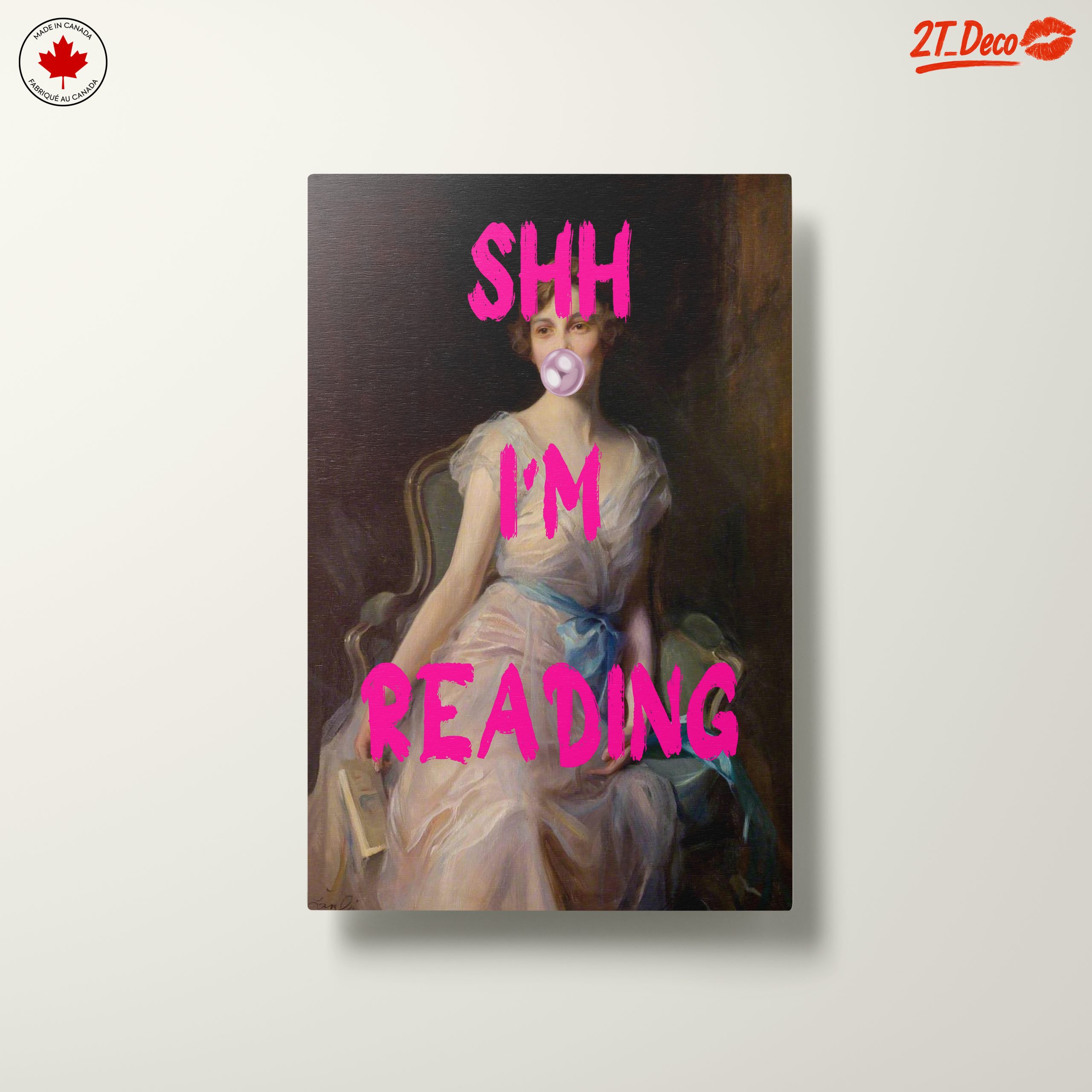 Shhh I'm Reading Statement Wall Art - Image 10