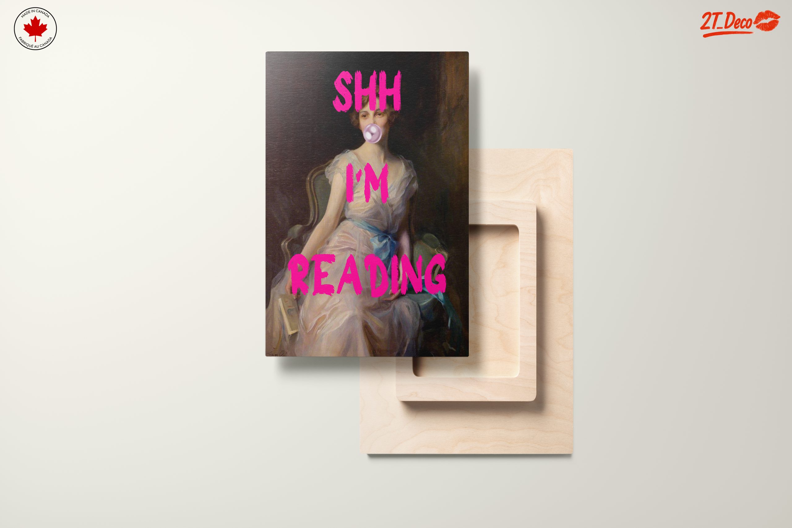 Shhh I'm Reading Statement Wall Art - Image 11