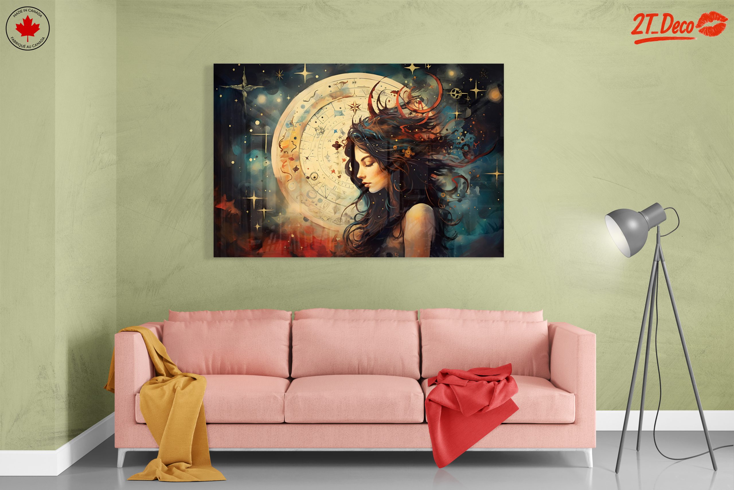 Celestial Woman with Stars and Cosmic Elements Art - Image 7