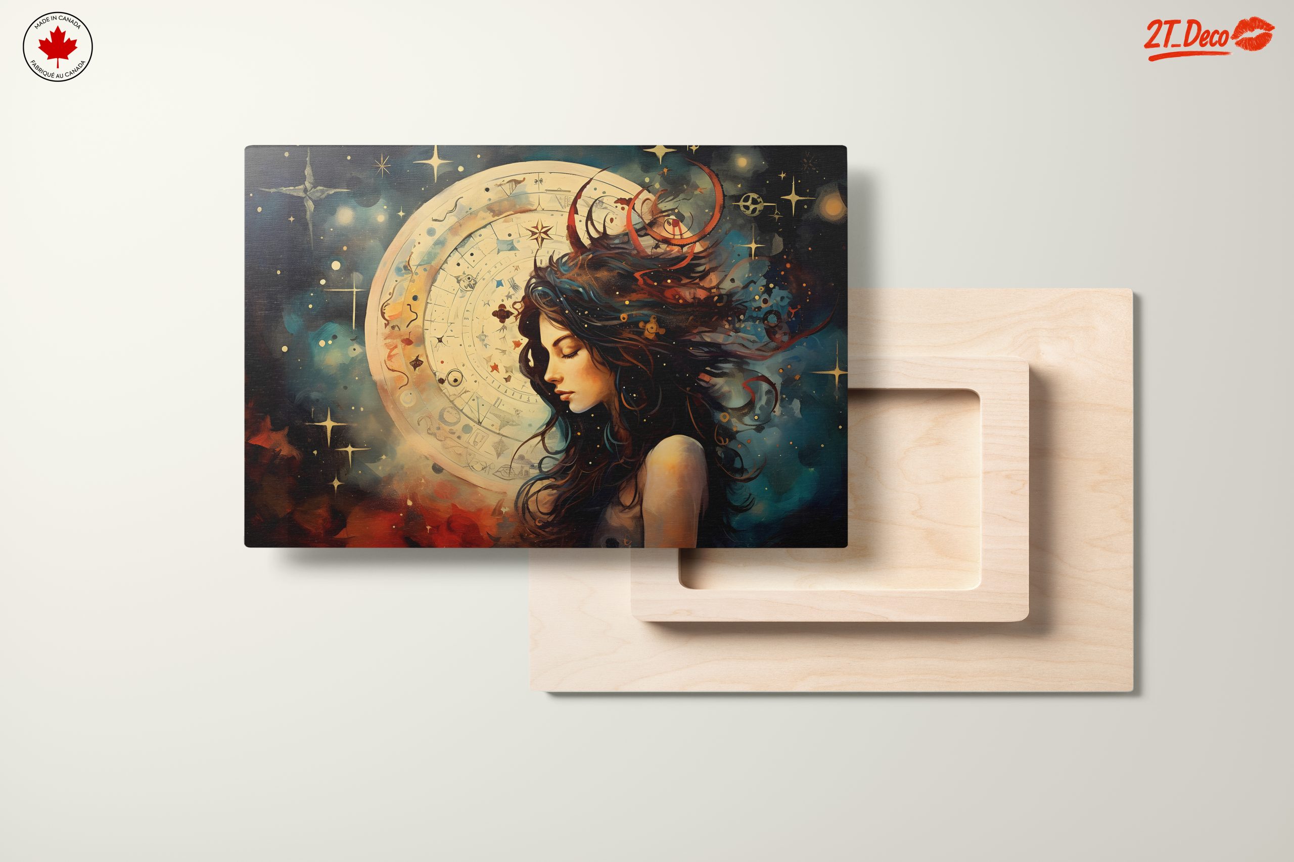 Celestial Woman with Stars and Cosmic Elements Art - Image 11