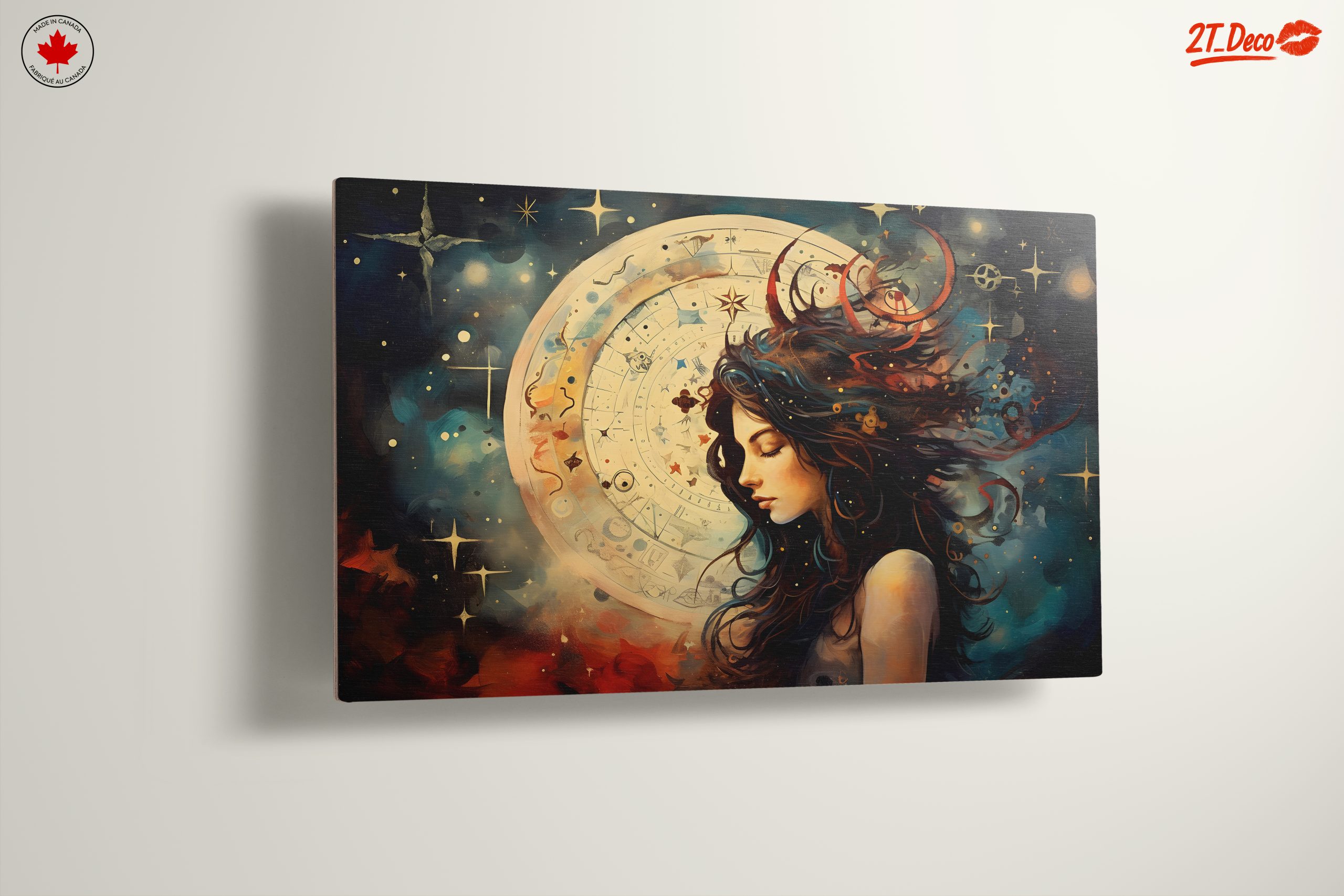 Celestial Woman with Stars and Cosmic Elements Art - Image 13