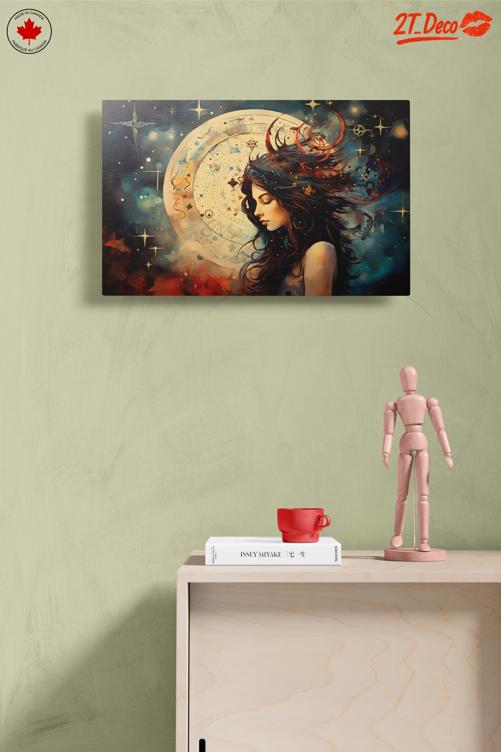 Celestial Woman with Stars and Cosmic Elements Art - Image 14