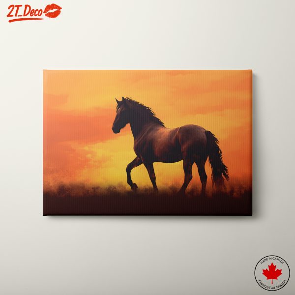 Majestic Horse Silhouette at Sunset