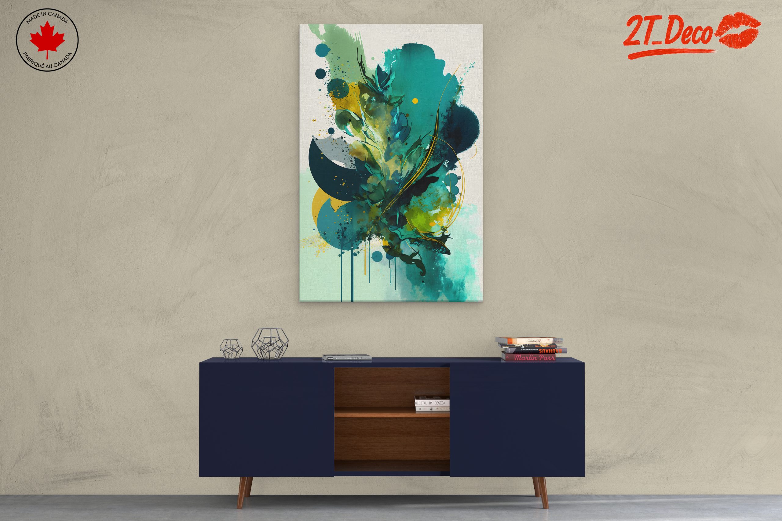 Vibrant Abstract Floral Composition - Image 3