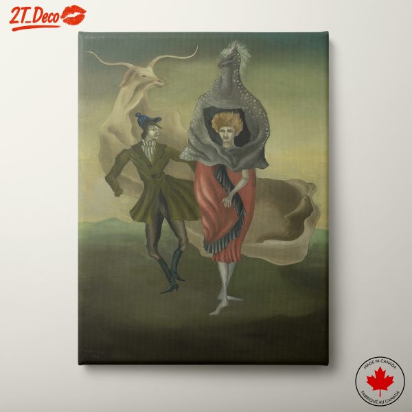 Surrealist Artwork Featuring Distinct Figures and Animals