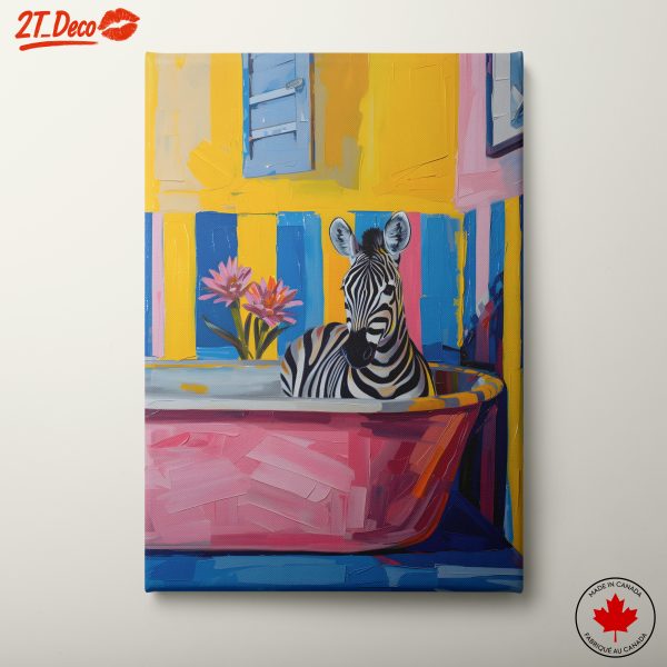 Vibrant Contemporary Zebra Art