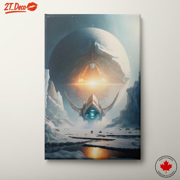 Futuristic Space Landscape with a Starship 2