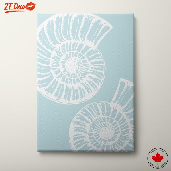 Stylized Ammonite Shells Botanical Art