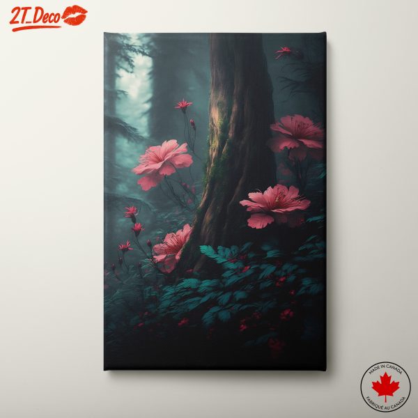 Vibrant Floral Forest Scene