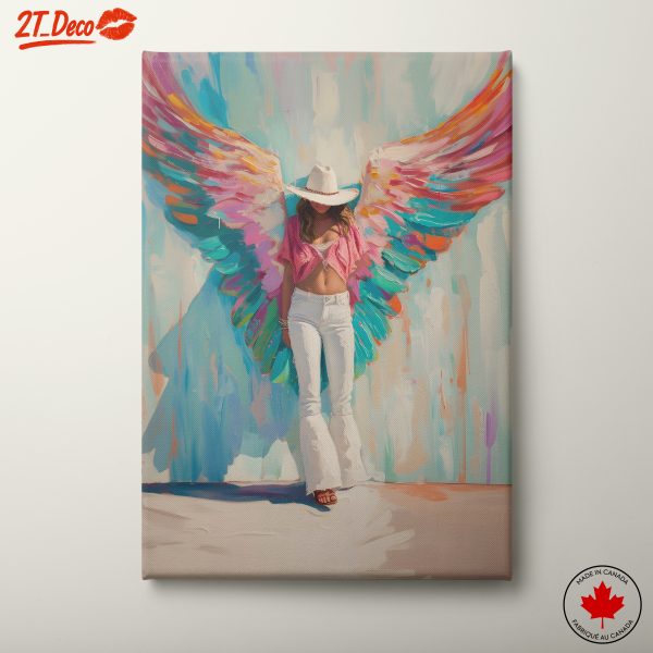 Vibrant Contemporary Portrait with Wings
