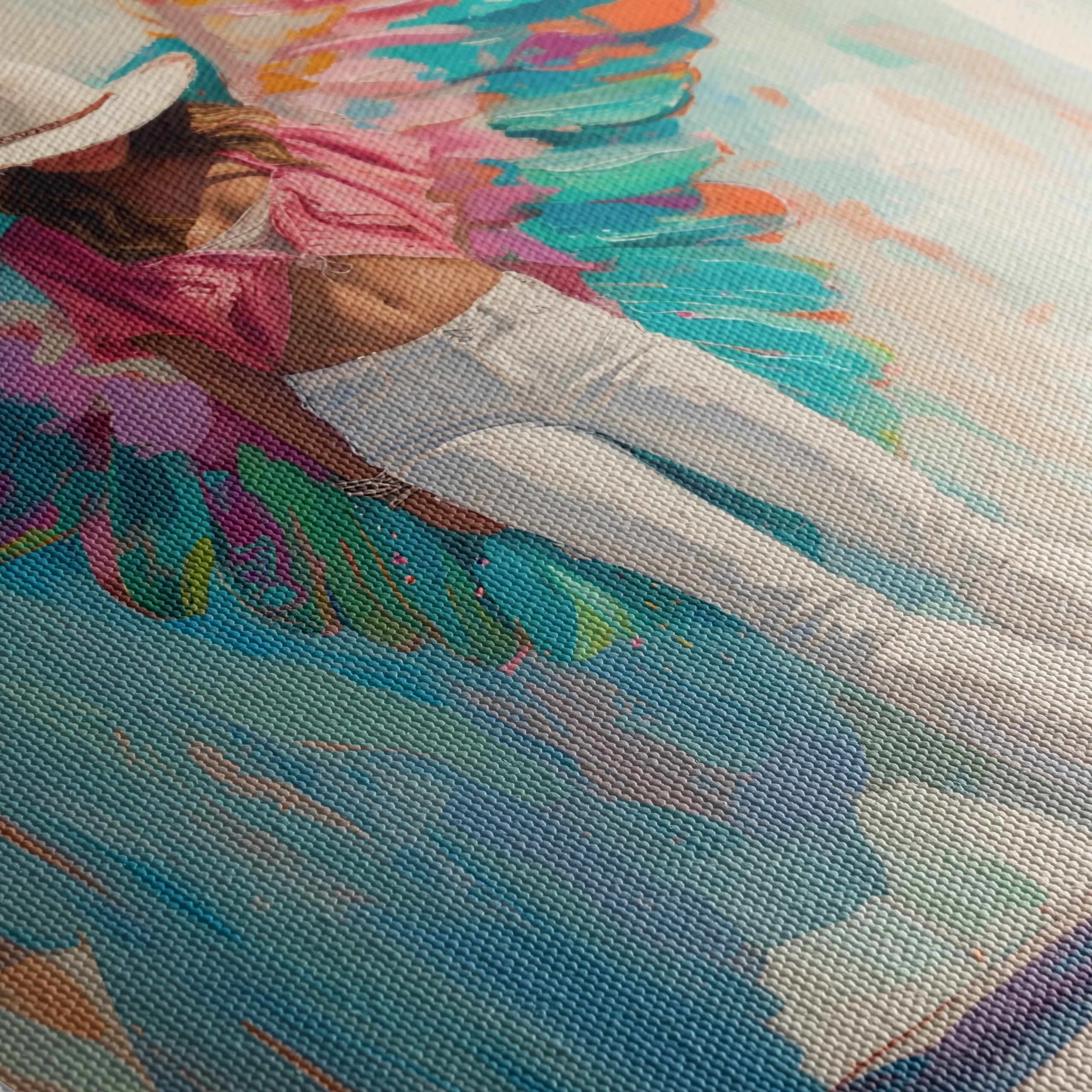 Vibrant Contemporary Portrait with Wings - Image 5
