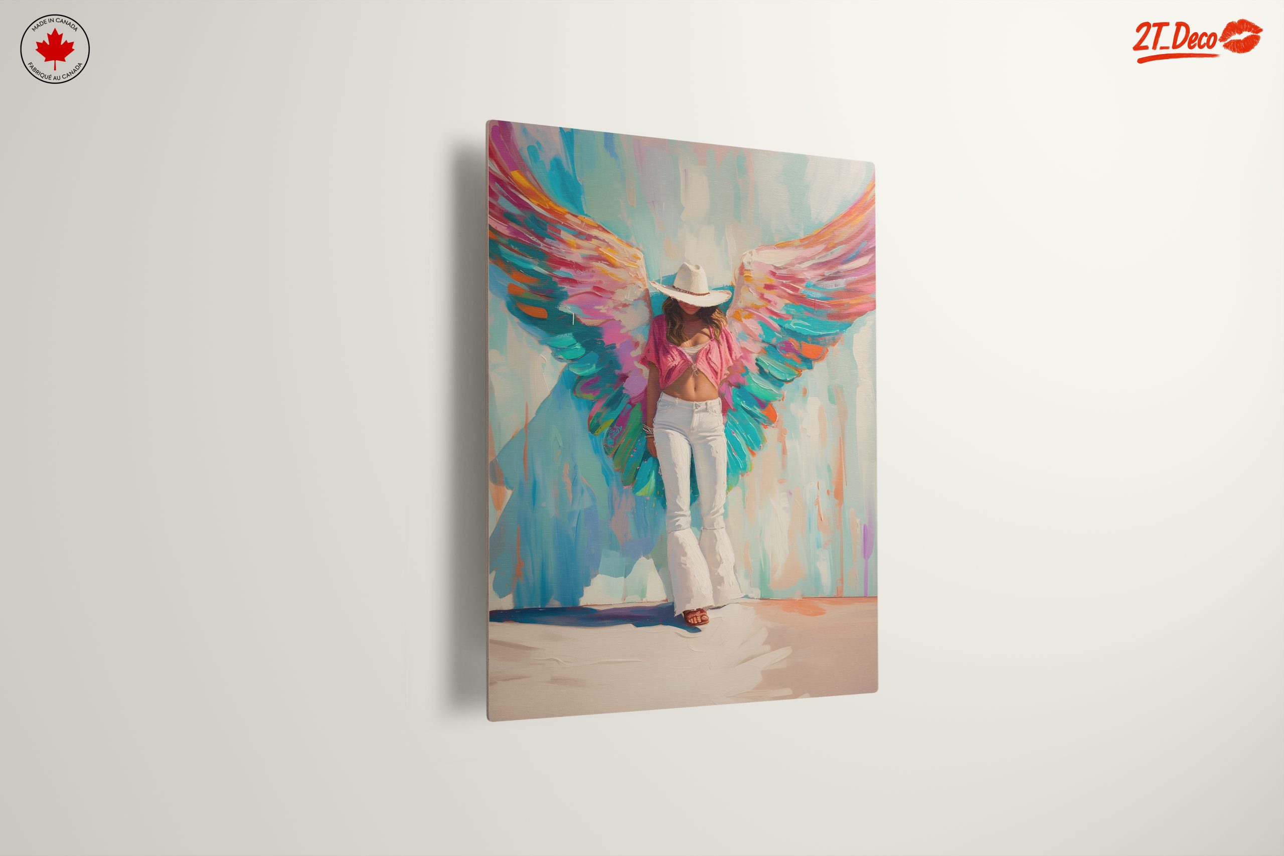 Vibrant Contemporary Portrait with Wings - Image 13