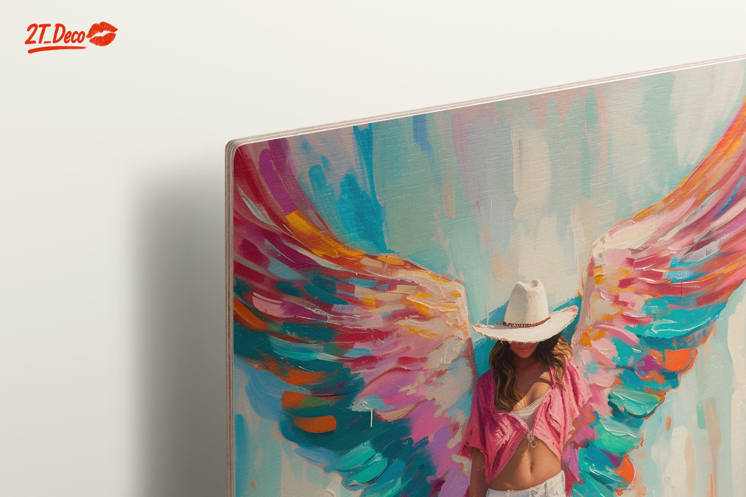 Vibrant Contemporary Portrait with Wings - Image 15