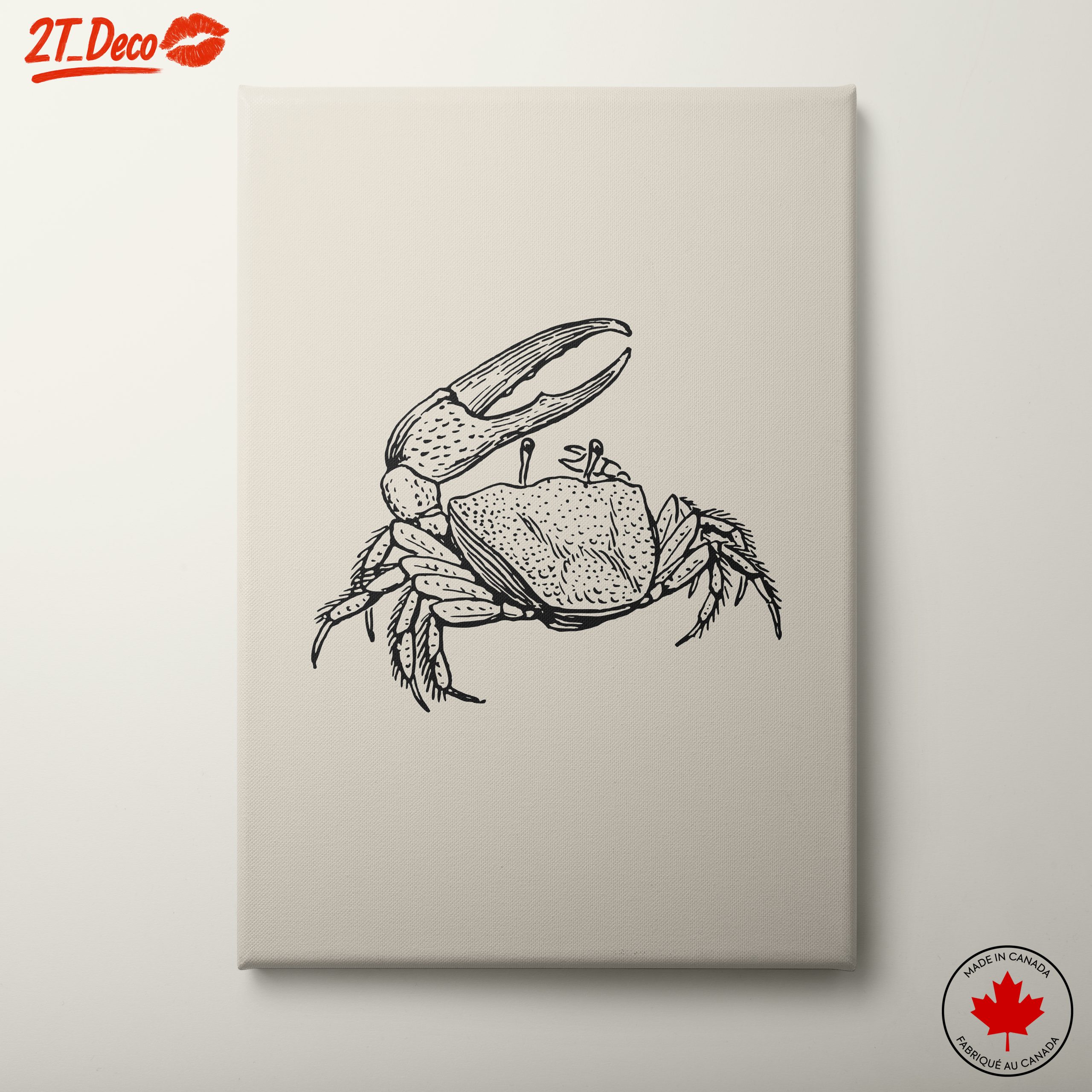 Intricate Anatomical Crab Illustration