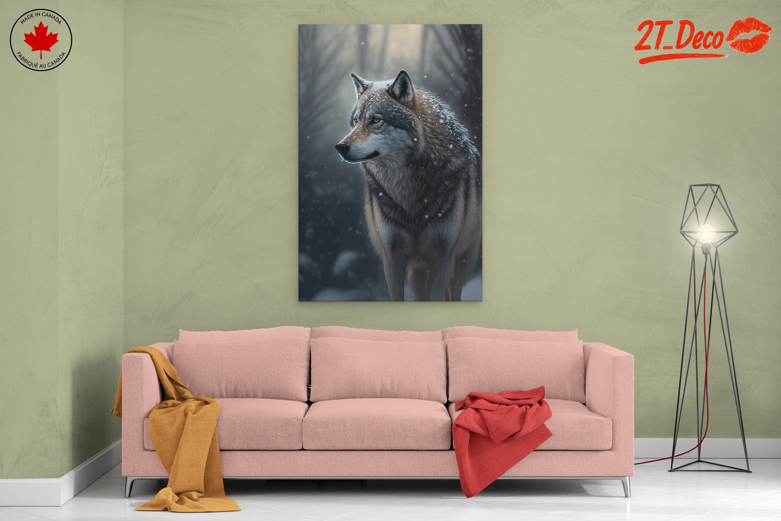 Beautiful Arctic Wolf in Snowy Landscape - Image 2