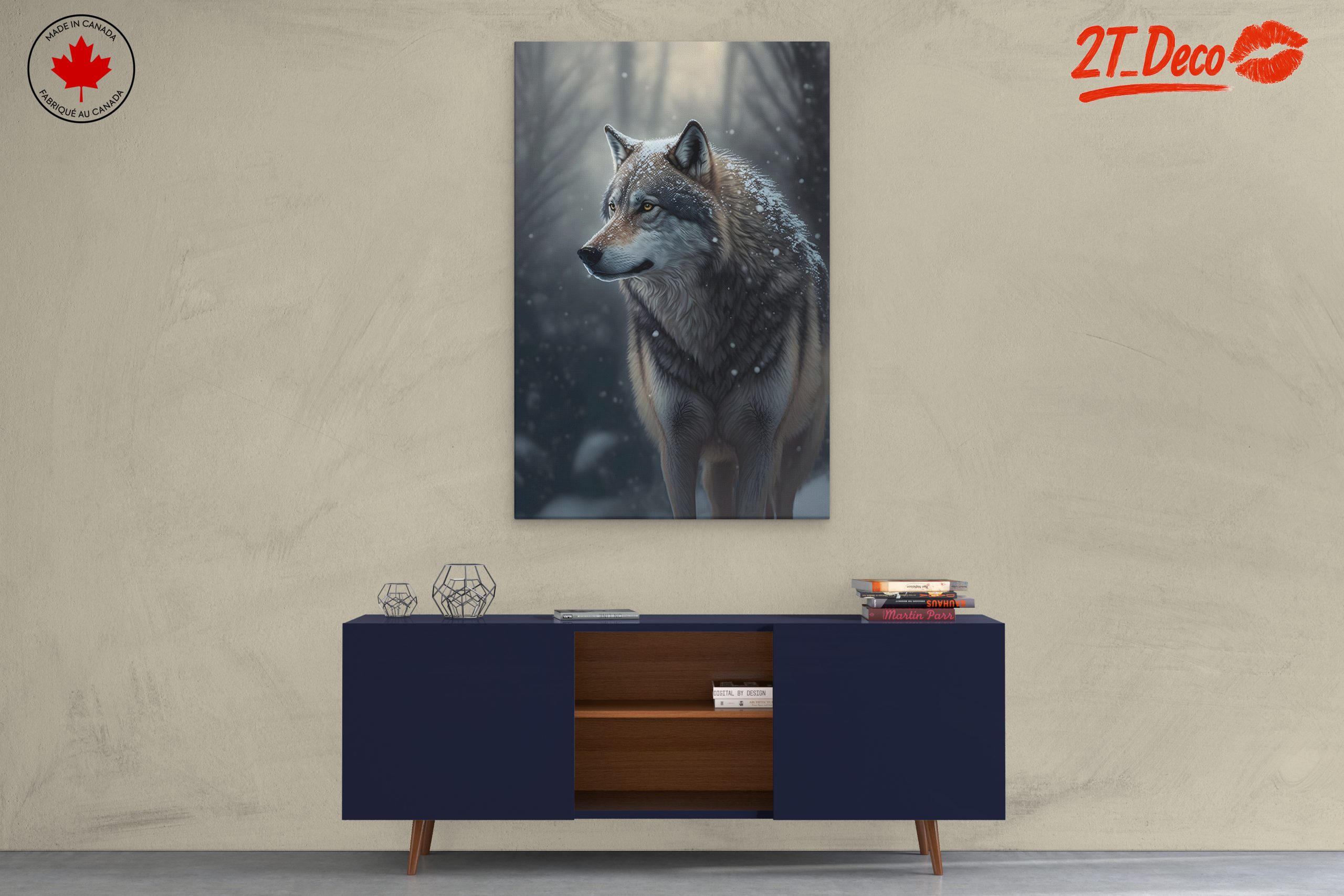 Beautiful Arctic Wolf in Snowy Landscape - Image 3