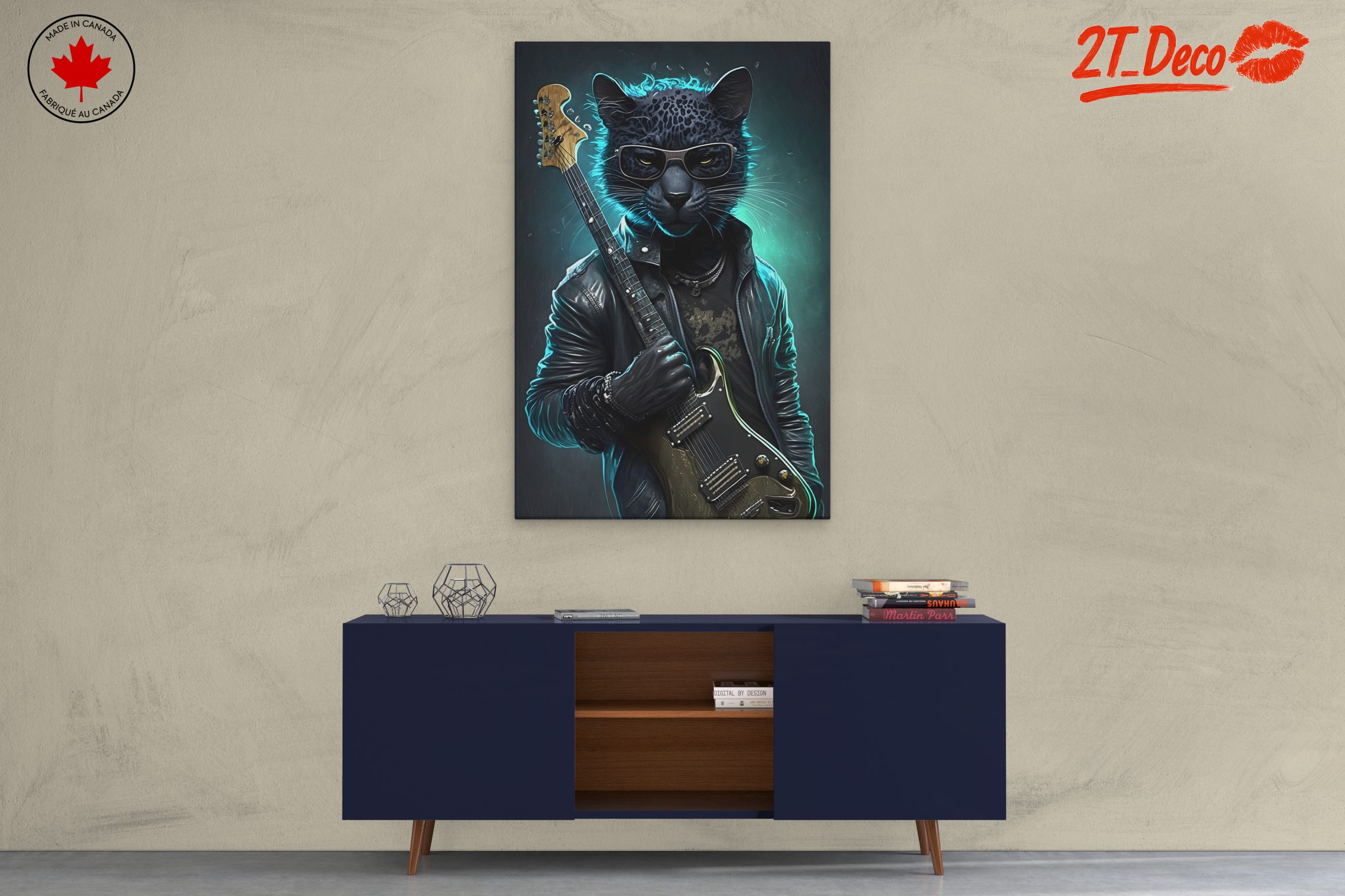 Cool Leopard Playing Guitar Artwork - Image 3