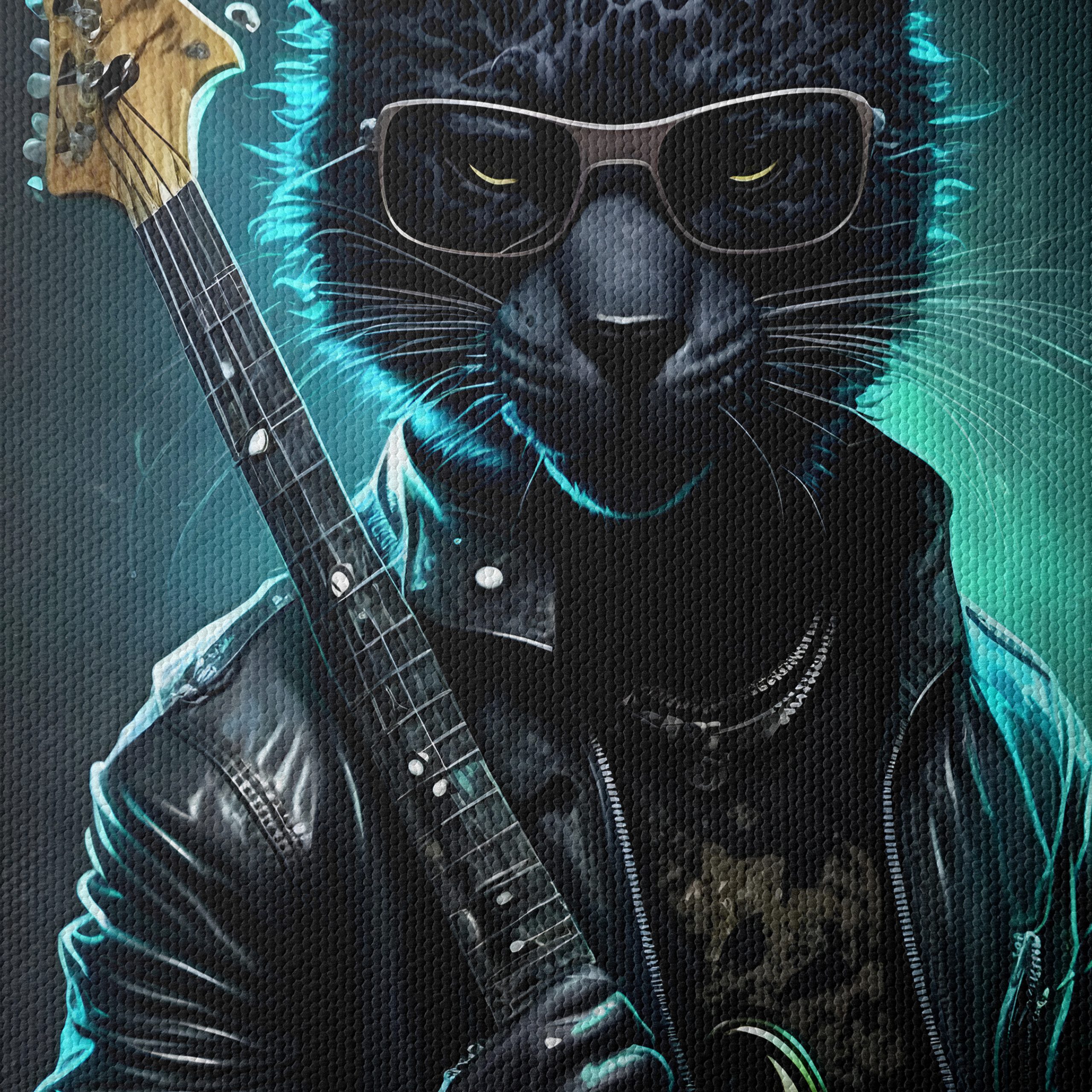Cool Leopard Playing Guitar Artwork - Image 4