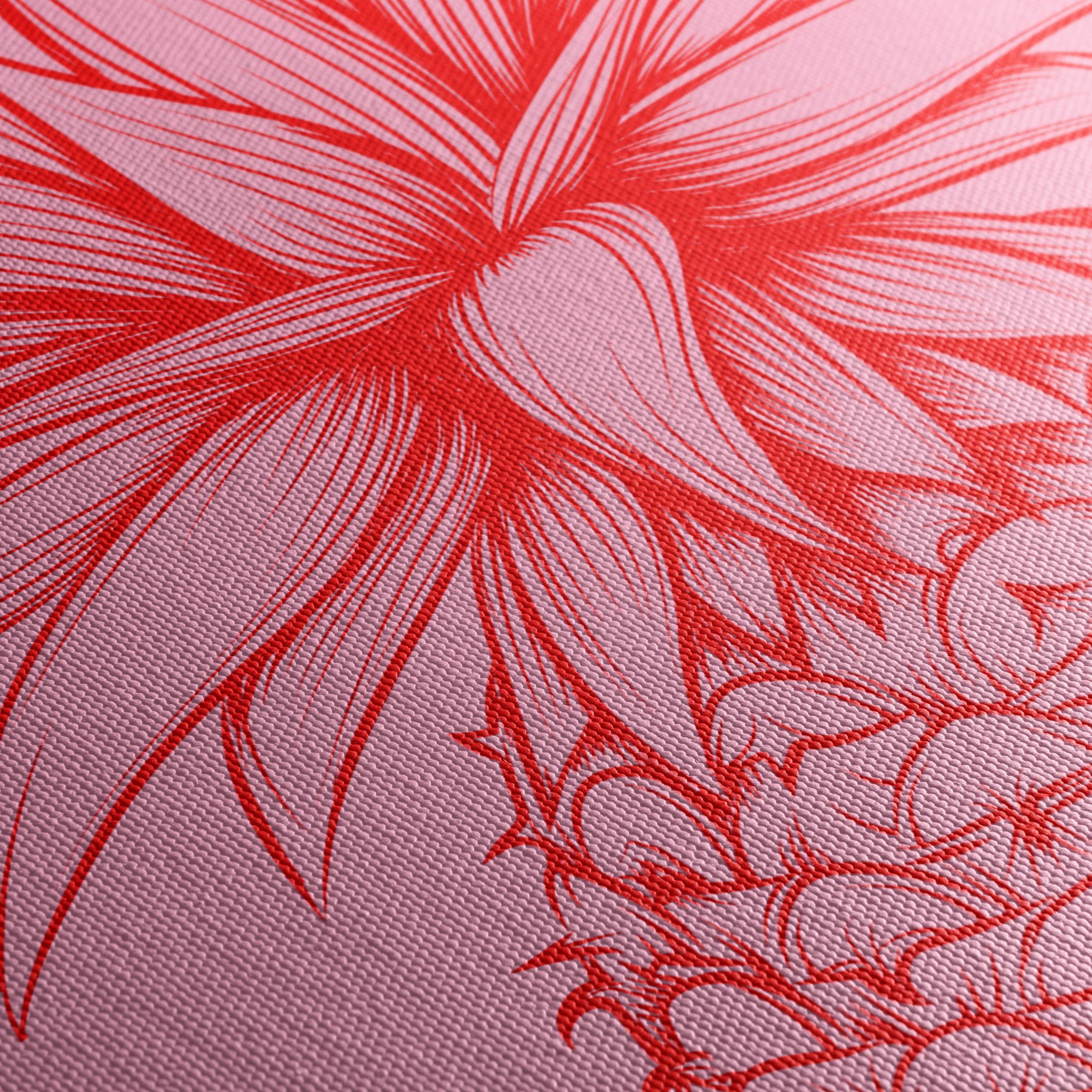 Stylized Red Pineapple Art - Image 5